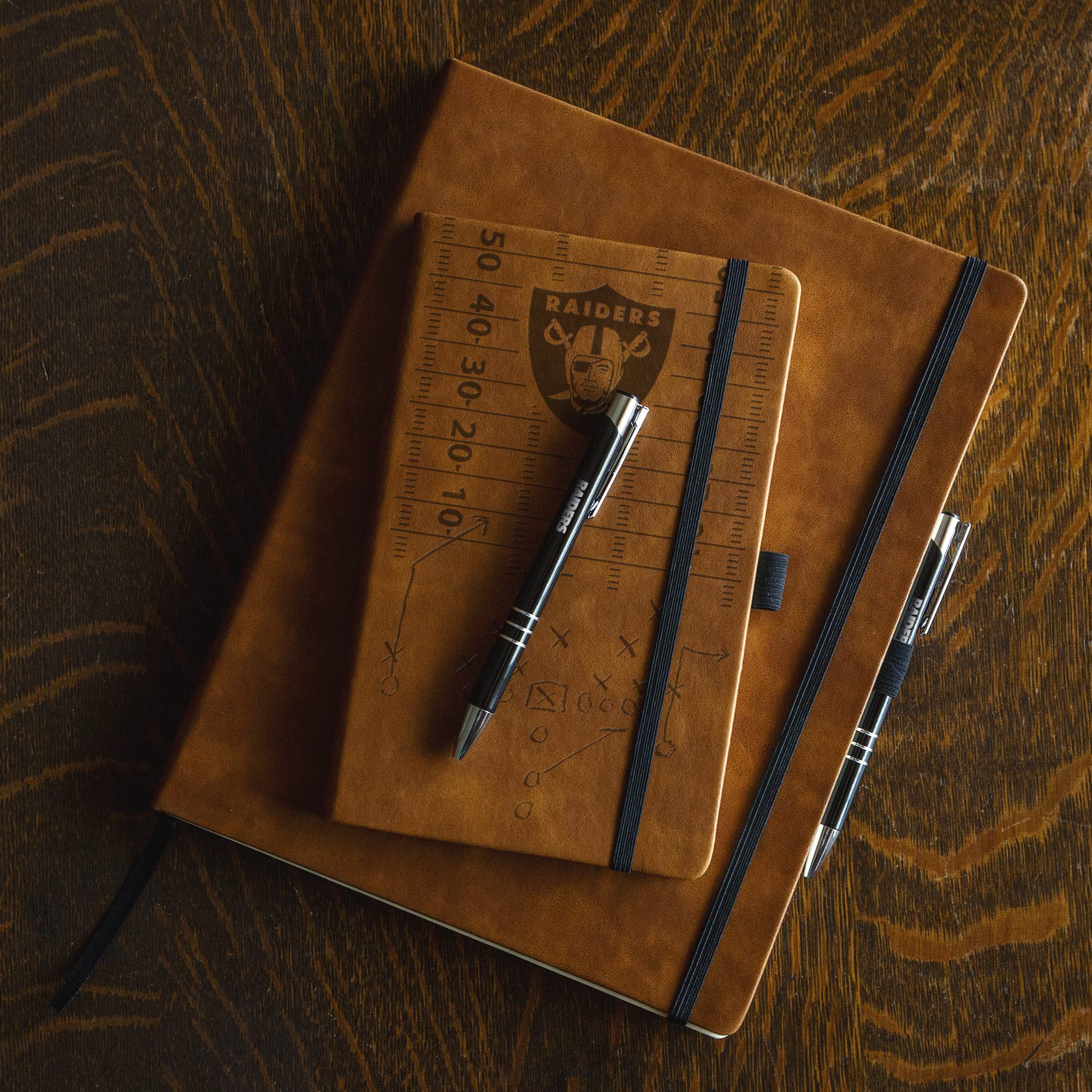 **Las Vegas Raiders NFL Football Gift Set - 2 Pens & 2 Notebooks for Fans, Office & School Supplies | Perfect for Gifts, Game Day & Work**
