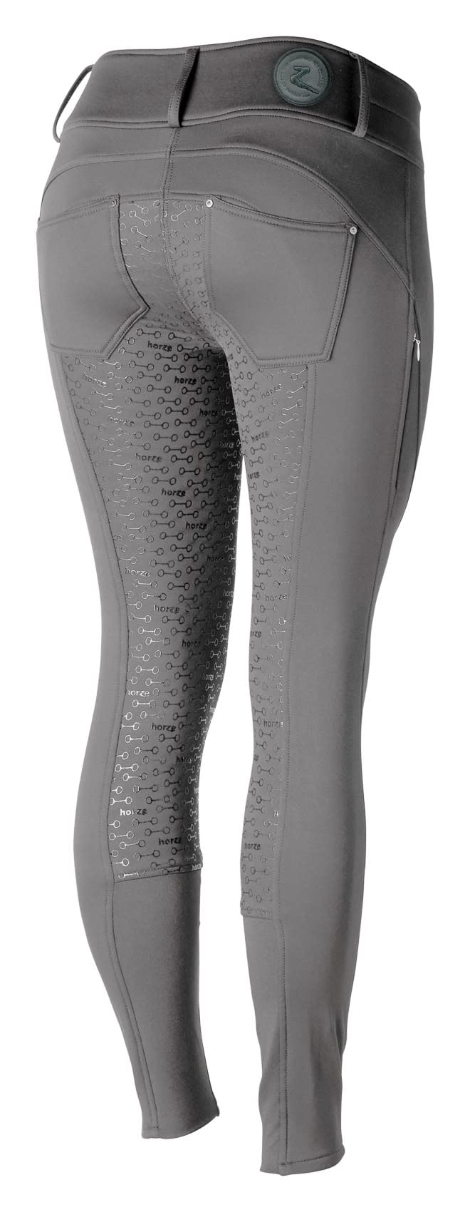 HORZE Rhea Women's Full Seat Thermo Breeches with Back Pockets - Equestrian Riding Pants for Winter & Cold Weather - Perfect for Horseback Riding, Dressage & Show Jumping