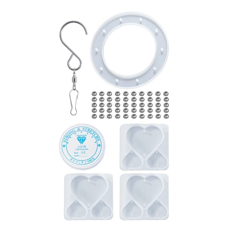 DIY Star & Heart Wind Chime Silicone Molds for Resin Epoxy Crafts - Outdoor Home Decor, Garden Wind Bells, Handmade Gifts (Set of 2) | Perfect for Patio, Backyard & Boho Decor