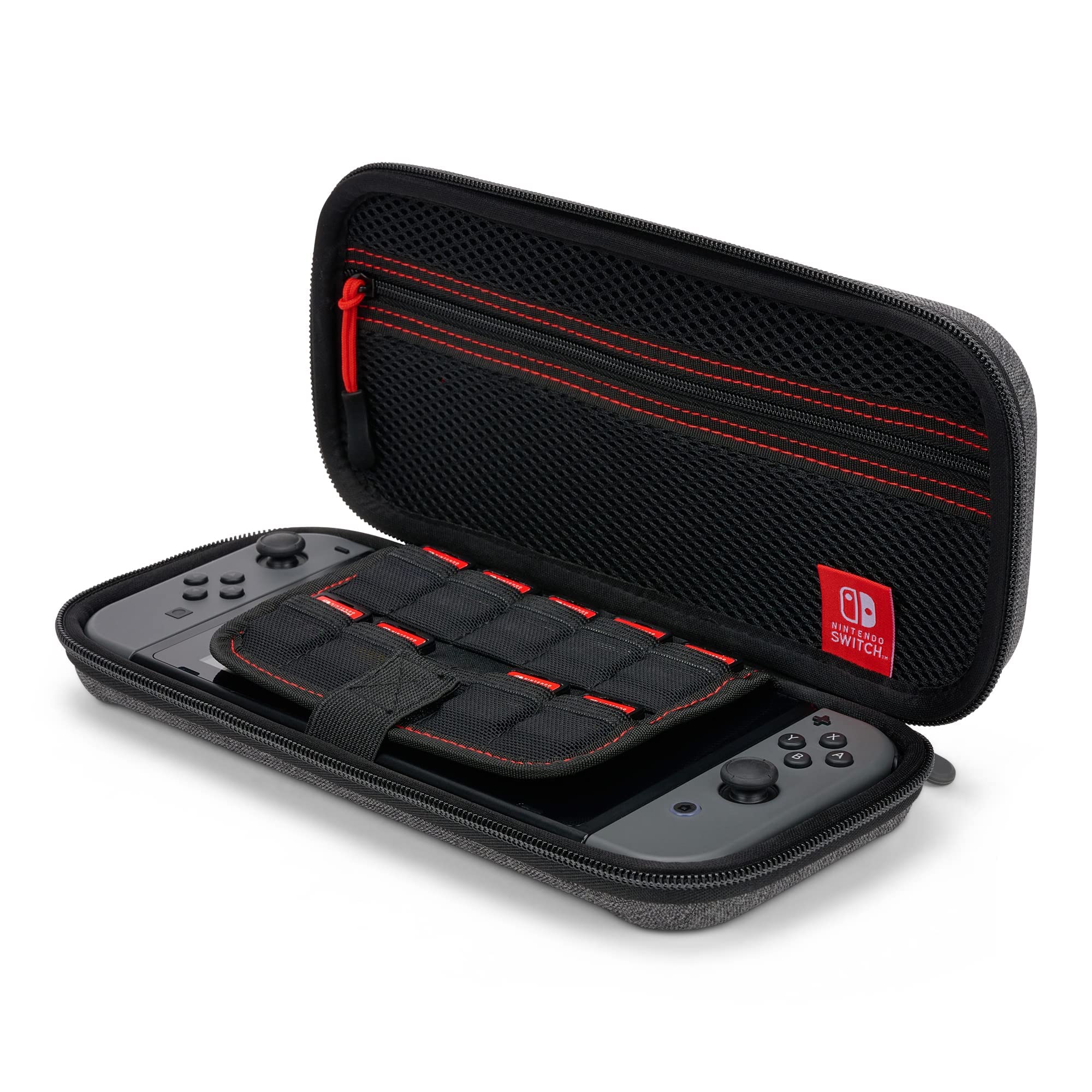 PowerA Protective Case for Nintendo Switch OLED, Switch & Switch Lite - Durable Charcoal Cover for Gaming On-The-Go, Travel & Storage
