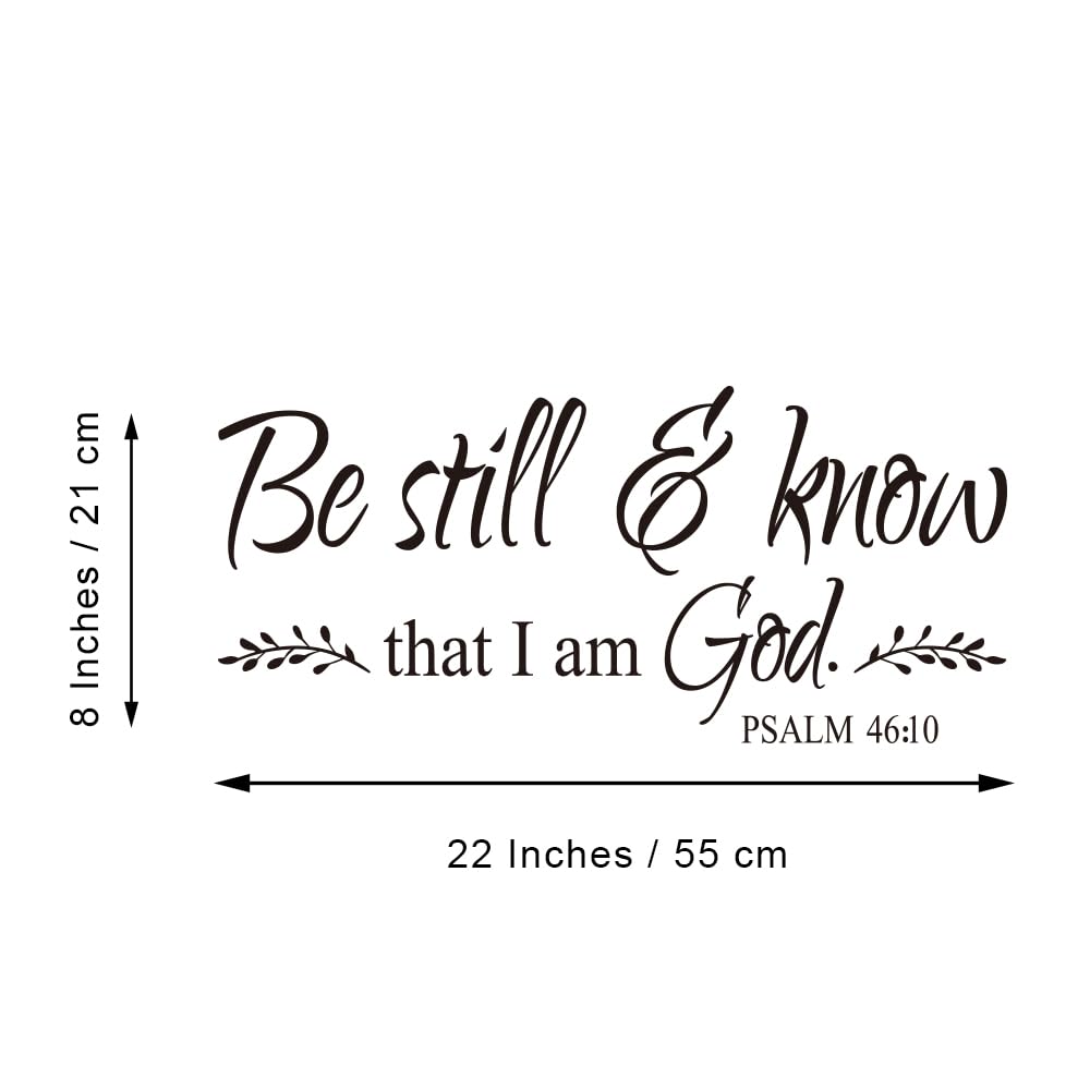 Bible Verse Wall Decal - Psalm 46:10 Christian Decor for Prayer Room