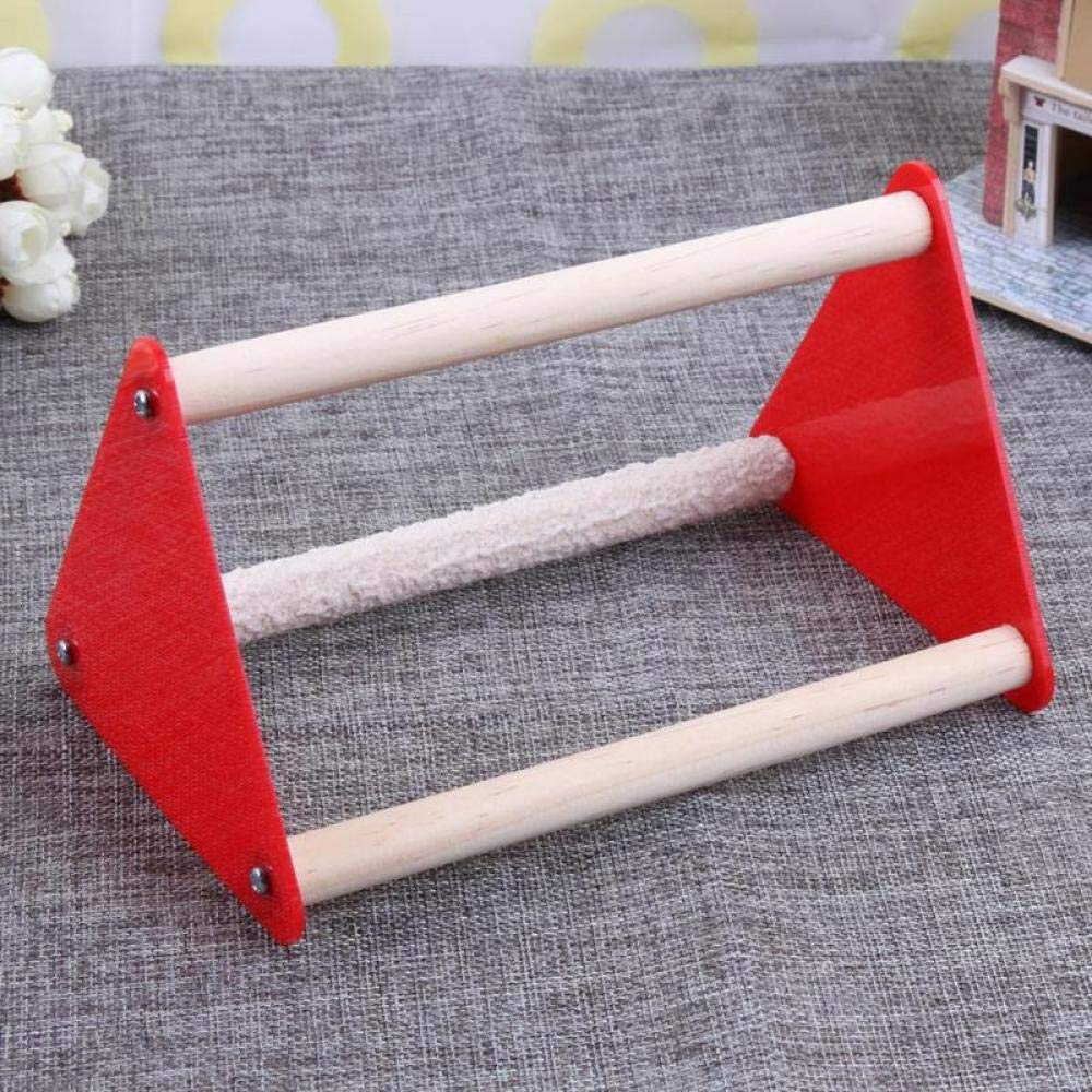 Colorful Acrylic Bird Swings & Triangle Ladder - 2PCS Durable Parrot Toys with Rubber Grips for Claw Grinding - Perfect for Cage Play, Exercise & Mental Stimulation of Parrots, Cockatiels & Small Birds