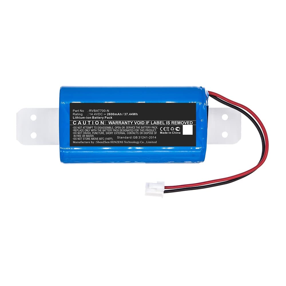 Synergy Digital Shark RVBAT700-N Replacement Vacuum Cleaner Battery - 14.4V 2600mAh Li-ion Battery for Shark Cordless Vacuums | Perfect for Home Cleaning & Pet Hair Removal