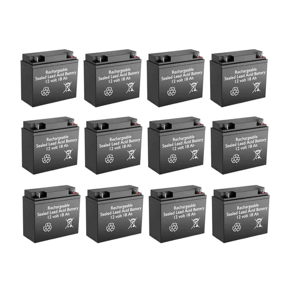 12V 18Ah SLA1117 Replacement Battery - Rechargeable Sealed Lead Acid Battery (12 Pack) - Perfect for UPS Backup, Emergency Lights, and Power Wheelchairs