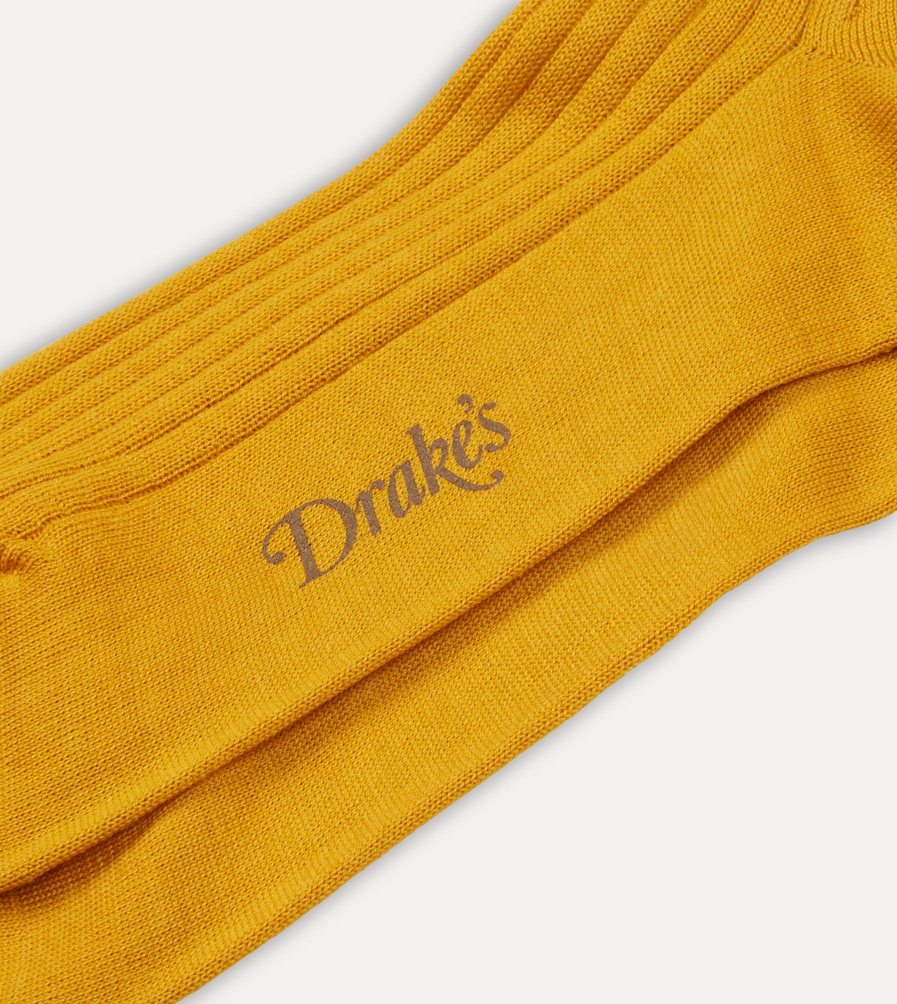 Premium Gold Wool Over-the-Calf Socks for Men - Warm & Comfortable Winter Dress Socks - Ideal for Business, Office & Formal Occasions