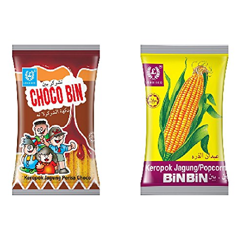 London Bin Bin Corn Snack 9g (160 Packs) - Crunchy Mixed Flavor Corn Puffs | Perfect for Parties, Movie Nights & School Lunches