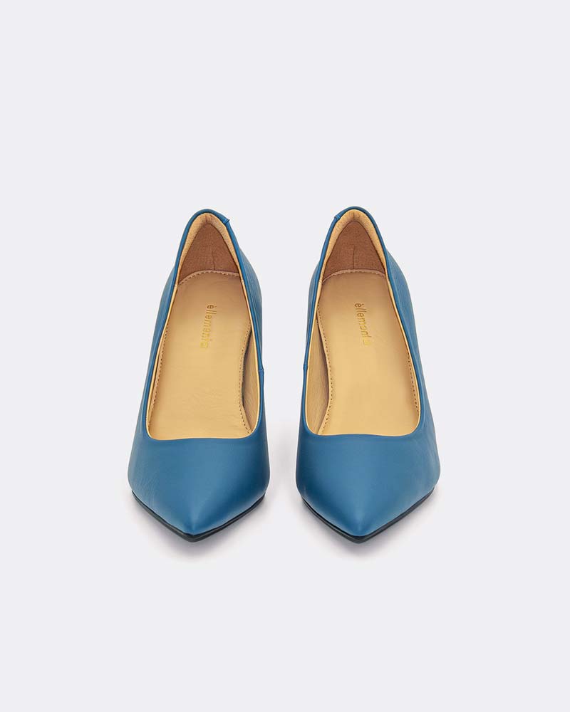 Blue K Leather Classic Pumps for Women - Comfortable High Heel Dress Shoes for Office, Party & Wedding | Elegant Pointed Toe Ladies Formal Shoes