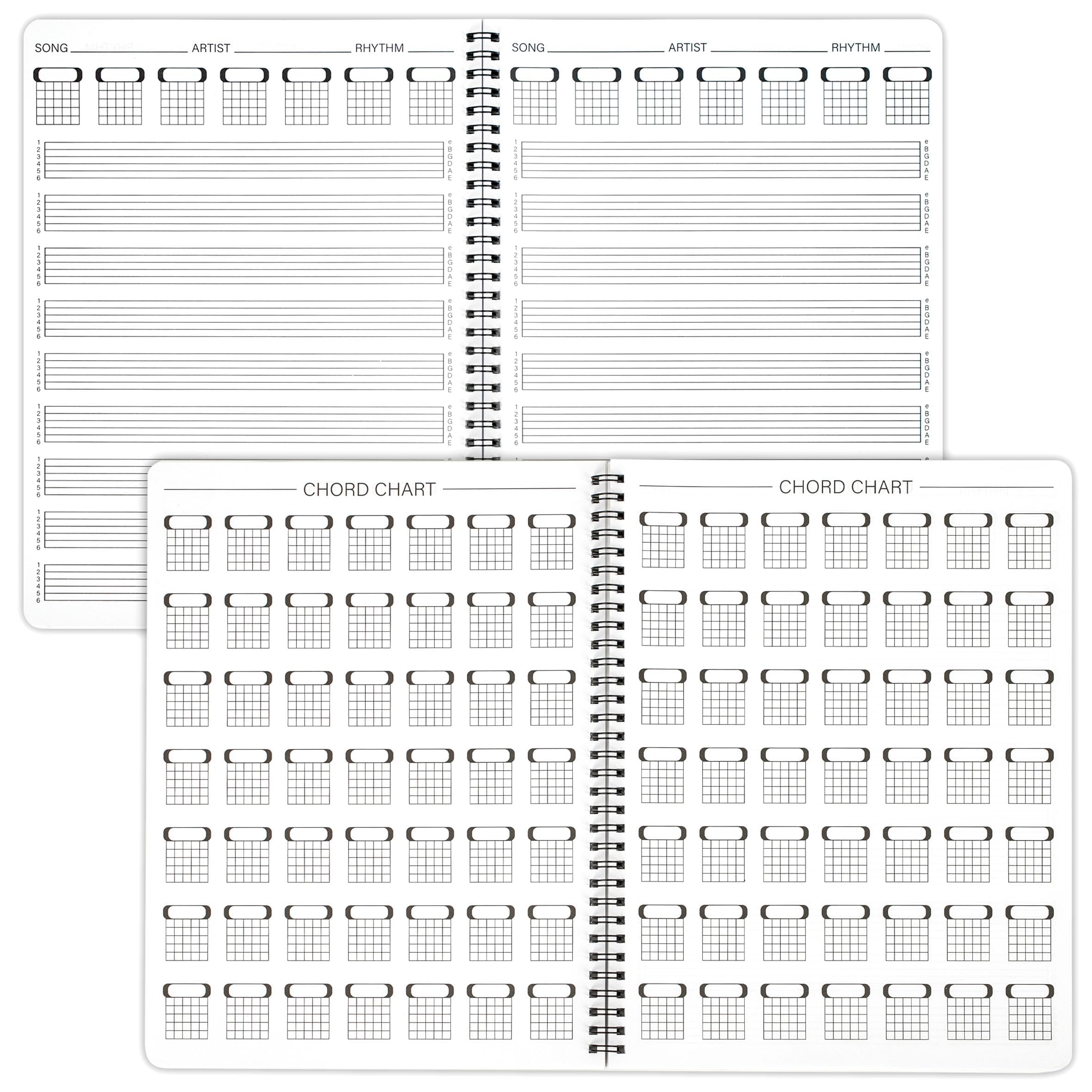 Blank Guitar Tablature Notebook for Songwriting & Music Composition - 11.2 x 8.3 Inch Paperback Music Journal | Perfect for Recording Songs, Creating Lyrics & Guitar Practice