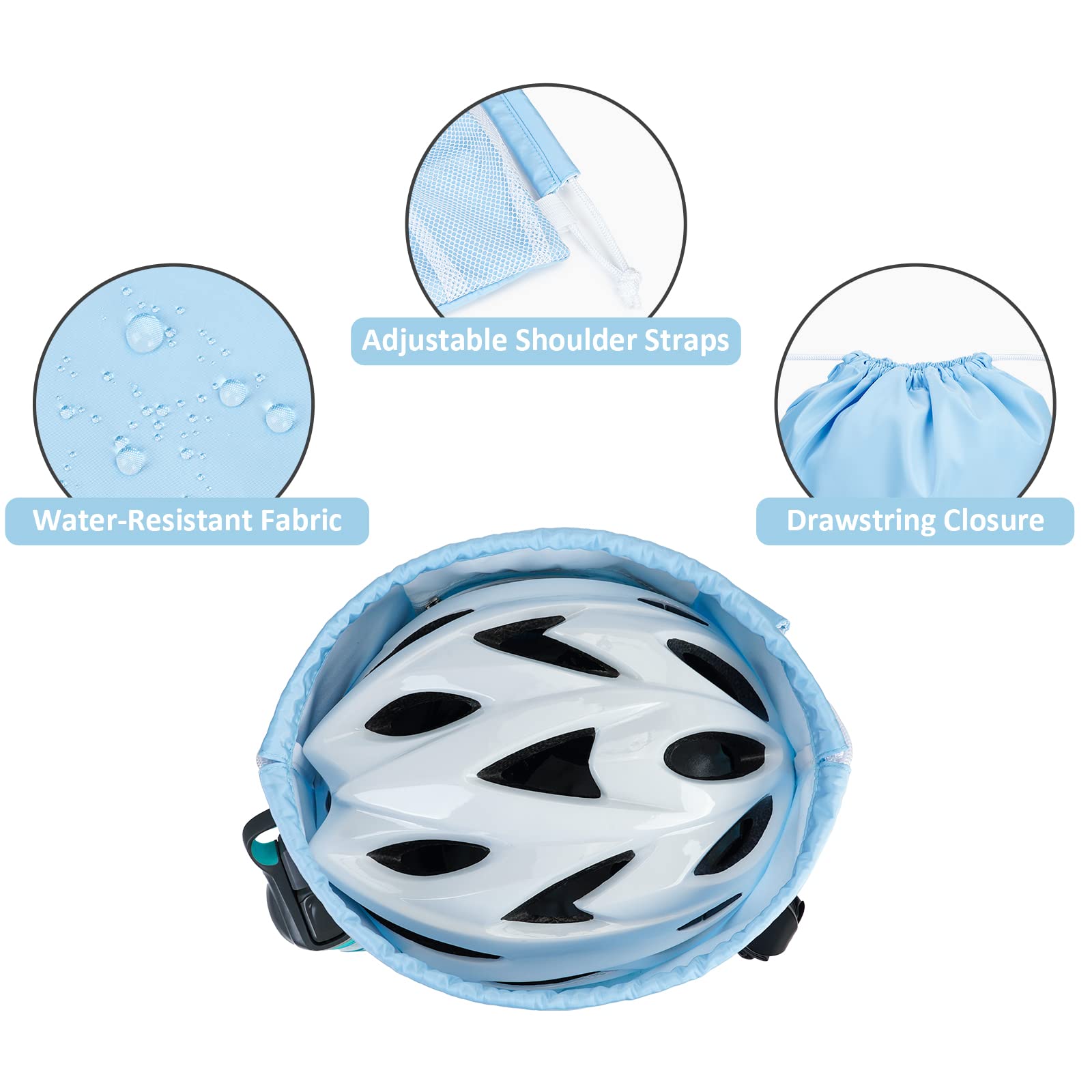 WANDF Drawstring Backpack with Shoulder Pad - Gym & Sports Bag for Men & Women - Perfect for Workouts & Travel