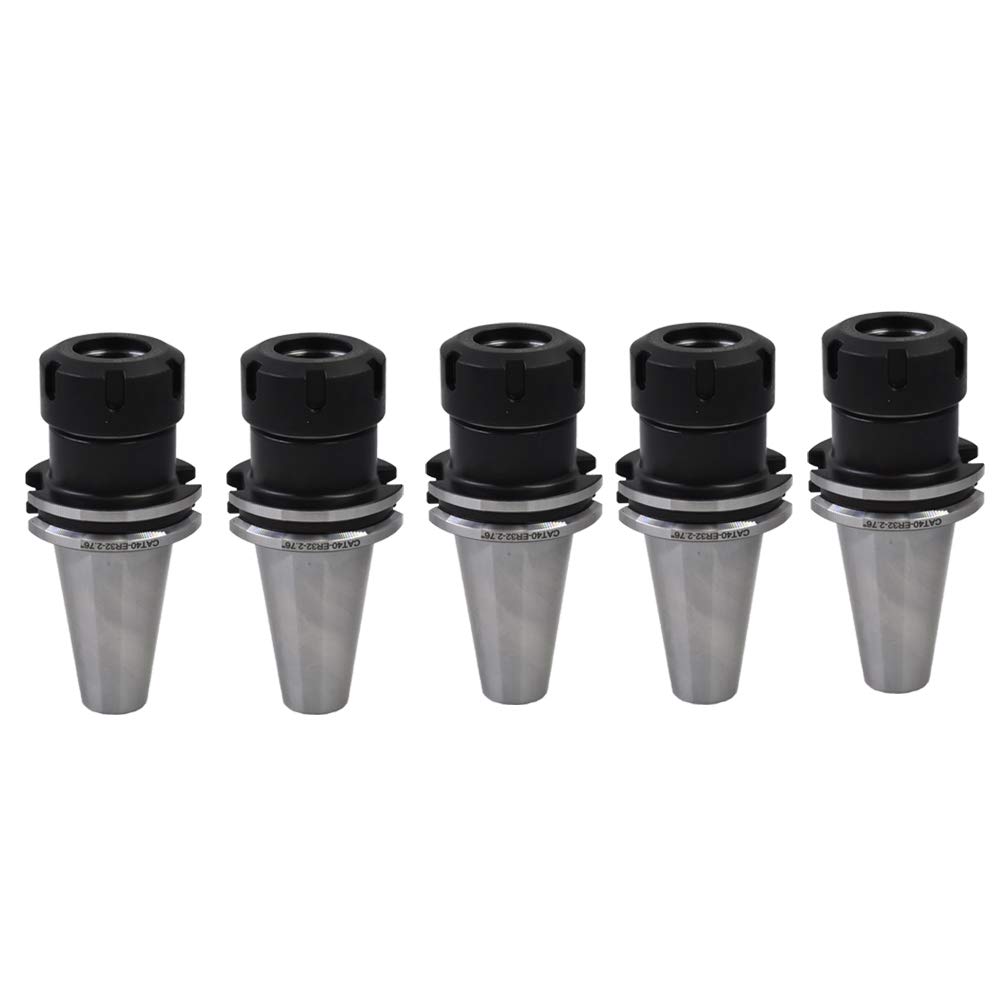 5Pcs CAT40 ER32 Collet Chuck Set for CNC Engraving Machine, Milling & Lathe Tools | Precision Tooling for Metalworking & Woodworking Projects