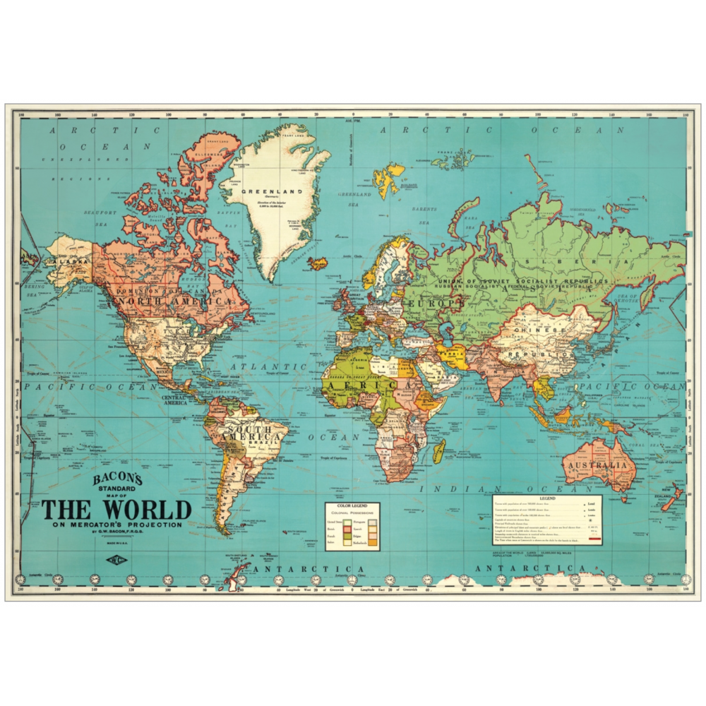 Premium World Map Wrap - High-Quality Decorative Wall Art for Home & Office Decor | Perfect for Travel Enthusiasts & Geography Lovers