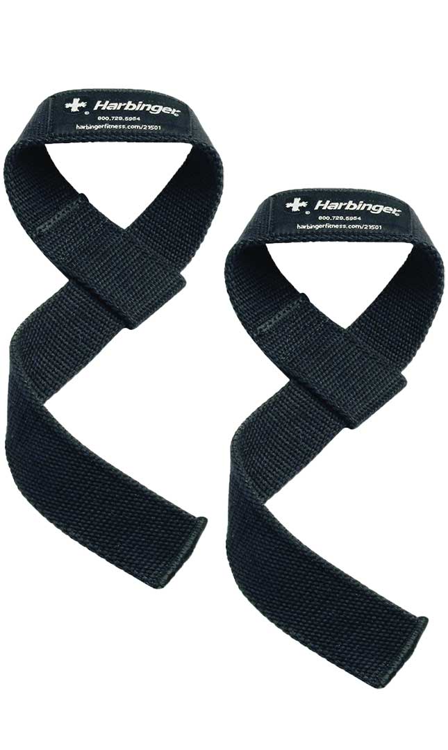 Harbinger Cotton Lifting Straps for Weightlifting & Gym Workouts - Premium Wrist Support for Deadlifts, Pull-Ups & Strength Training