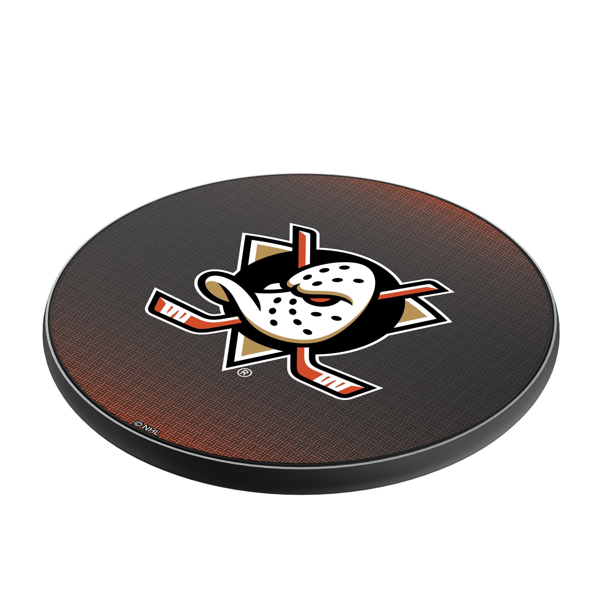 Anaheim Ducks NHL Team 15W Fast Wireless Charger Pad - Qi-Certified for iPhone, Samsung, AirPods - Perfect for Home, Office & Car Use