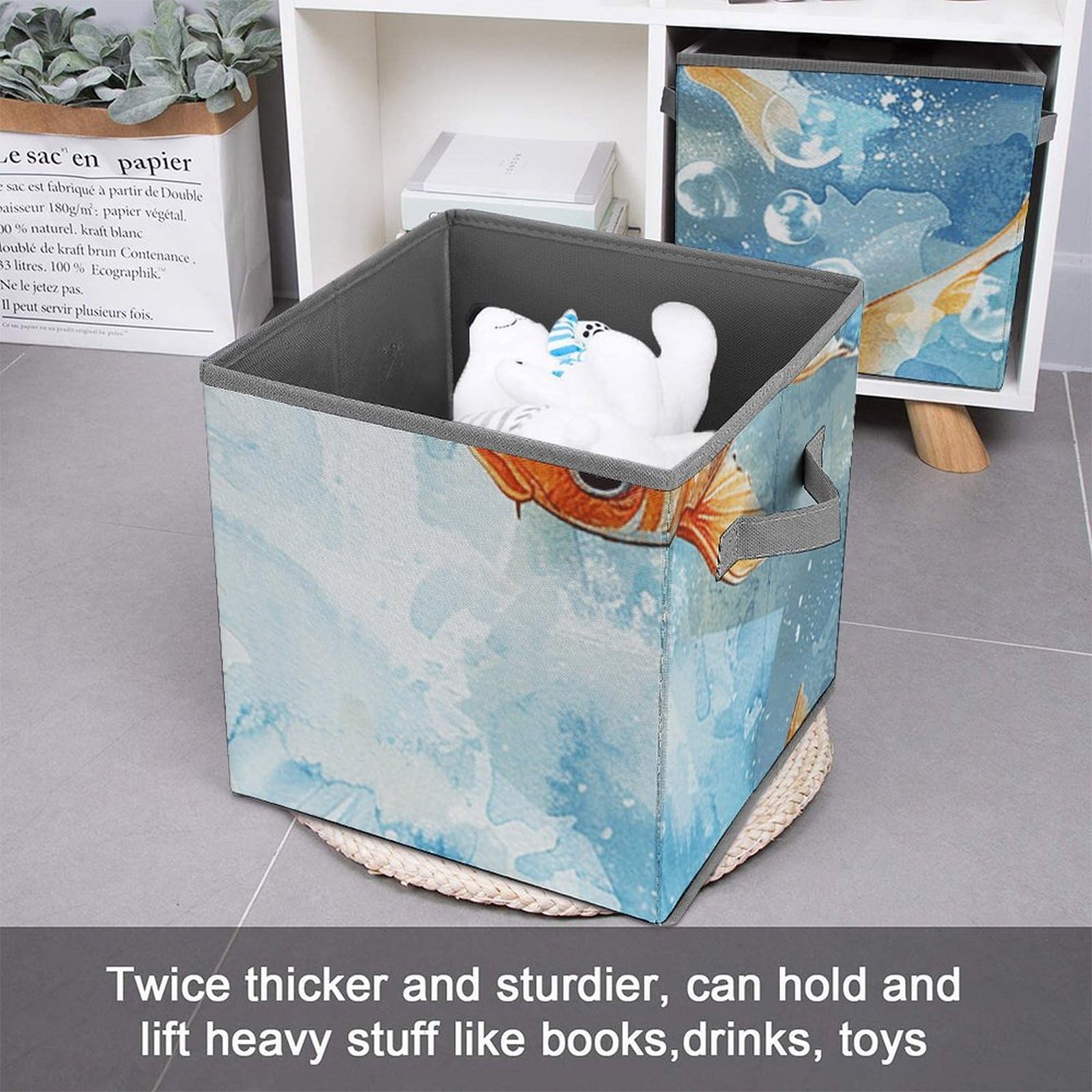 Large Collapsible Storage Bins with Handles - 10.6