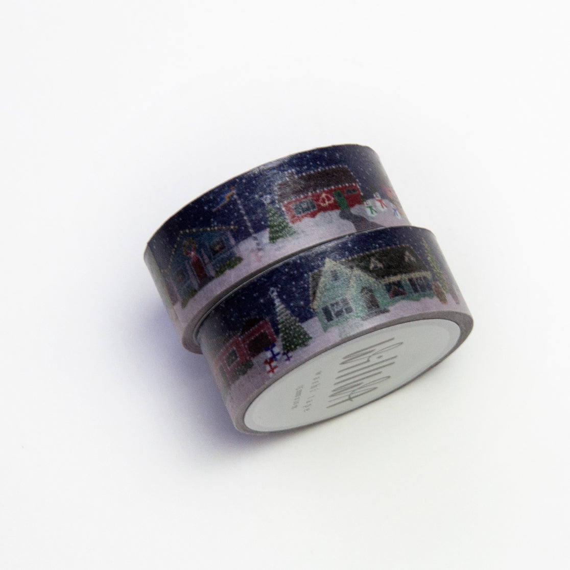 Christmas Village Washi Tape - Decorative Japanese Paper Tape for Scrapbooking, Journaling, Gift Wrapping & Holiday Crafts - Perfect for DIY Projects, Planner Decor, and Christmas Card Making