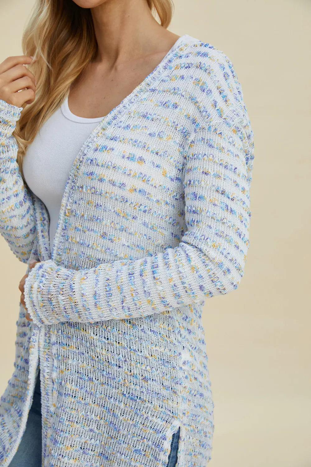 Double Take Full Size Open Front Longline Cardigan for Women | Soft & Cozy Knit Sweater | Perfect for Layering, Office Wear & Casual Outfits