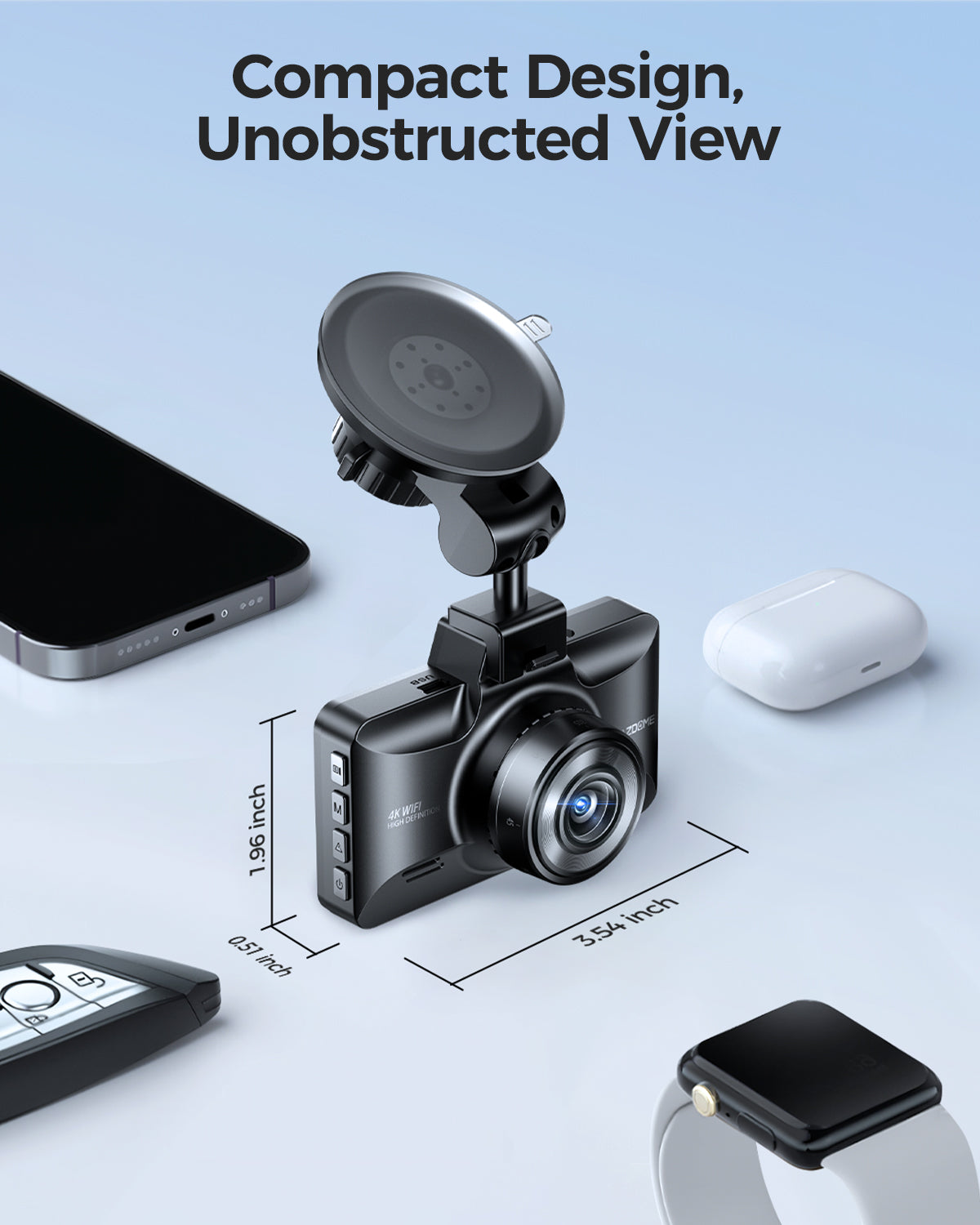 AZDOME M01 Max 4K Dual Dash Cam Front and Rear - 3