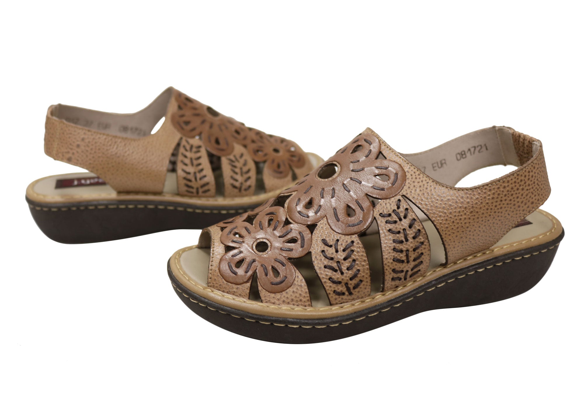 J Gean Women's Comfortable Leather Sandals - Handmade in Brazil - Perfect for Beach, Vacation & Summer Outfits