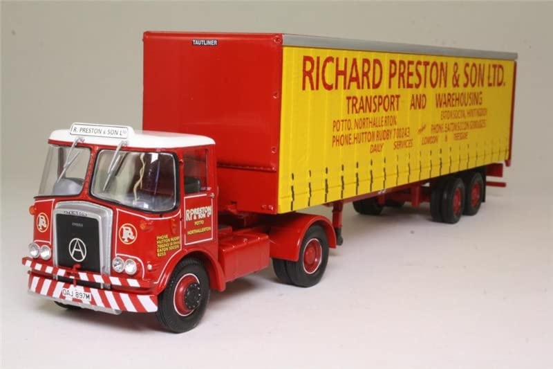 Limited Edition Corgi Atkinson Borderer Tautliner Diecast Truck Model 1/50 Scale - Collectible Pre-Built Richard Preston & Son Potto Replica - Perfect for Display, Gifts & Truck Enthusiast Collections