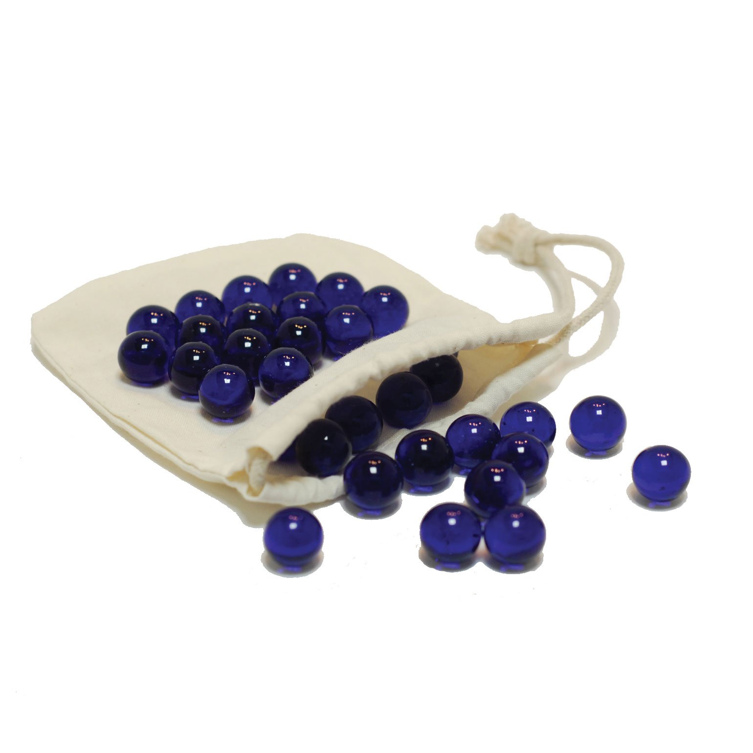 WE Games Blue Glass Marbles - Set of 33 (0.625 Inch Diameter) - Classic Kids Toys for Games, Collectibles & Home Decor - Perfect for Marble Runs, DIY Crafts and Gift Giving