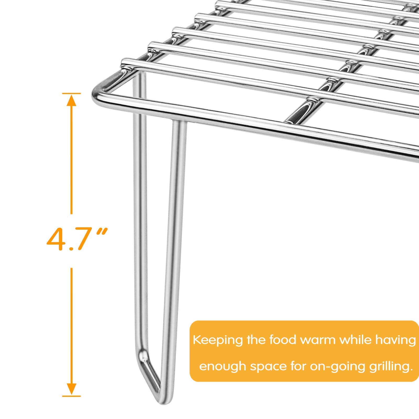 GRISUN Stainless Steel Grill Rack & Cover for Green Mountain Grills - Compatible with Daniel Boone & Davy Crockett Pellet Grills - Perfect for Outdoor BBQ, Camping, and Backyard Cooking