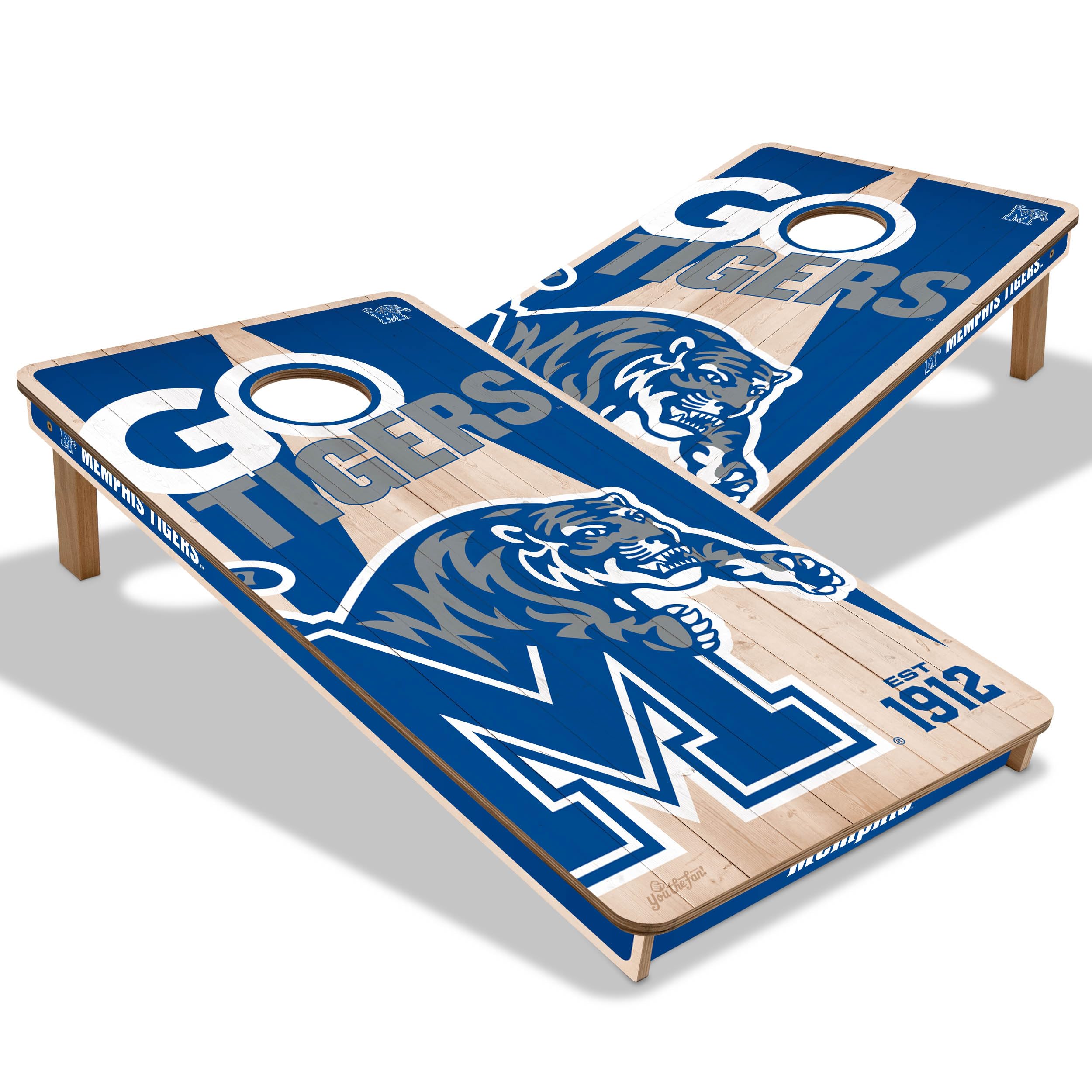YouTheFan NCAA 2’ x 4’ Cornhole Game Set - Official College Team Logo Bean Bag Toss Outdoor Game for Tailgating, Backyard Parties & Picnics