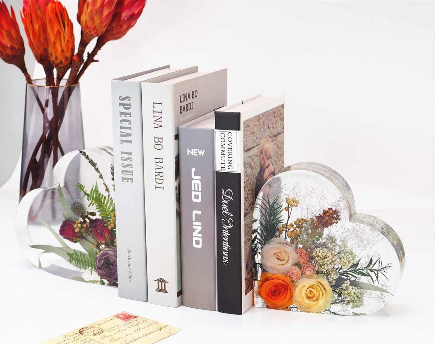 Geode Bookends Silicone Mold - 1PC Large Crystal Epoxy Resin Mold for DIY Book Organizers, Office & Home Decor, Desktop Accessories | Perfect for Bookshelves, Workstations & Gift Giving