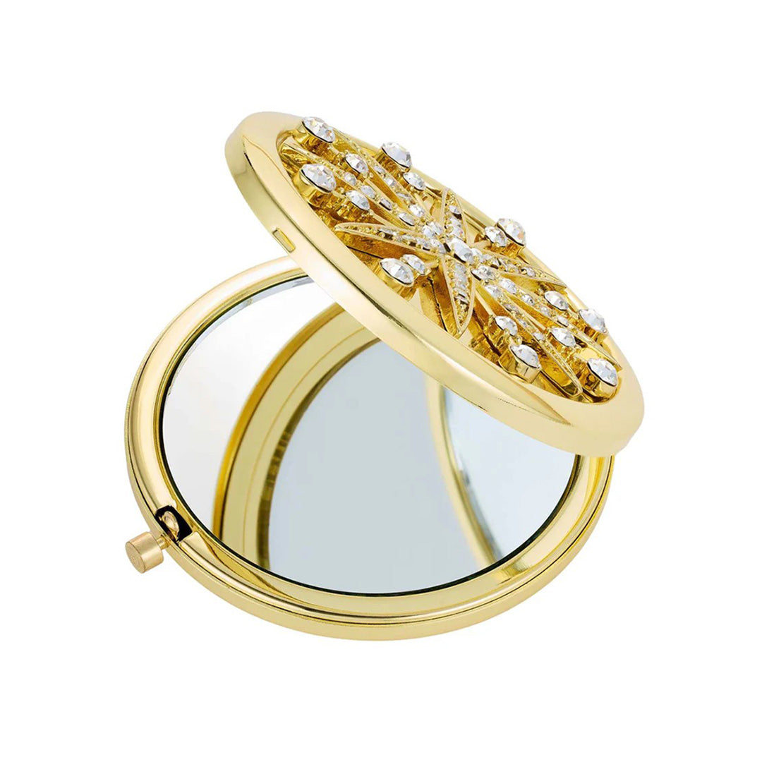 Star Compact Mirror - Portable Travel Makeup Mirror with LED Light, 360° Rotation & Touch Control - Perfect for Home, Travel, and Professional Makeup Artists