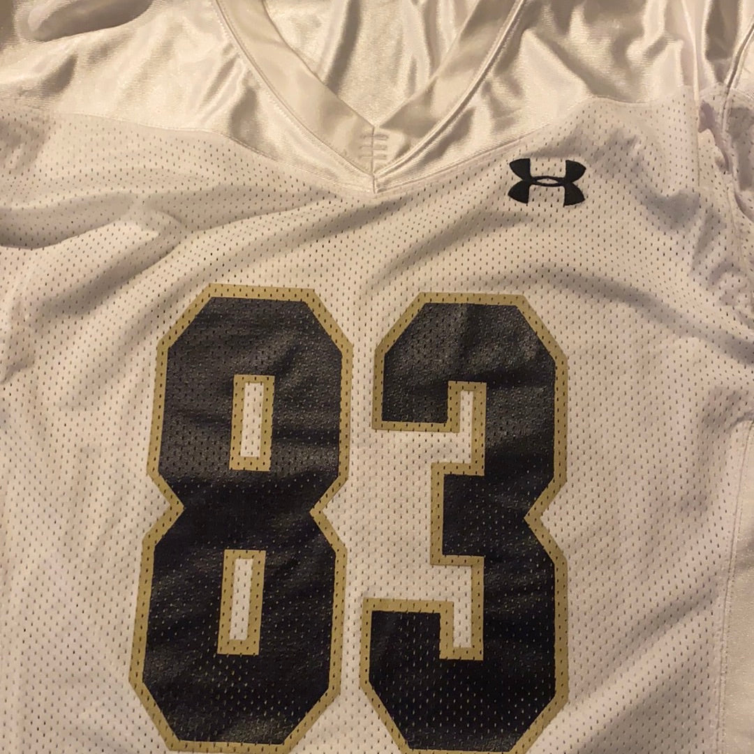 Authentic Under Armour Notre Dame Football Game-Worn Jersey #83 - Perfect for Game Day, Collectors & Sports Memorabilia Enthusiasts
