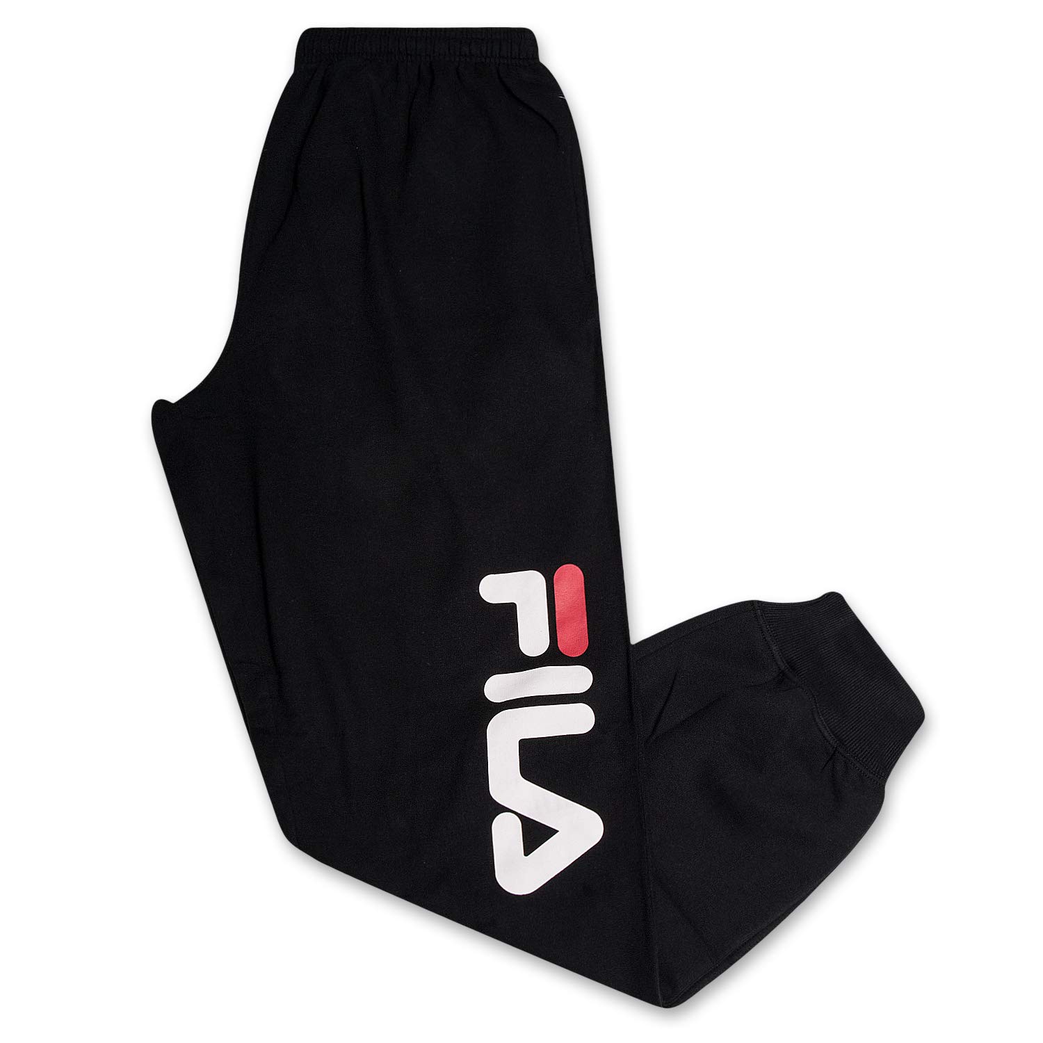 Fila Big and Tall Sweatpants for Men - Fleece Joggers with Elastic Waistband | Comfortable Lounge Pants for Workout, Running, and Casual Wear