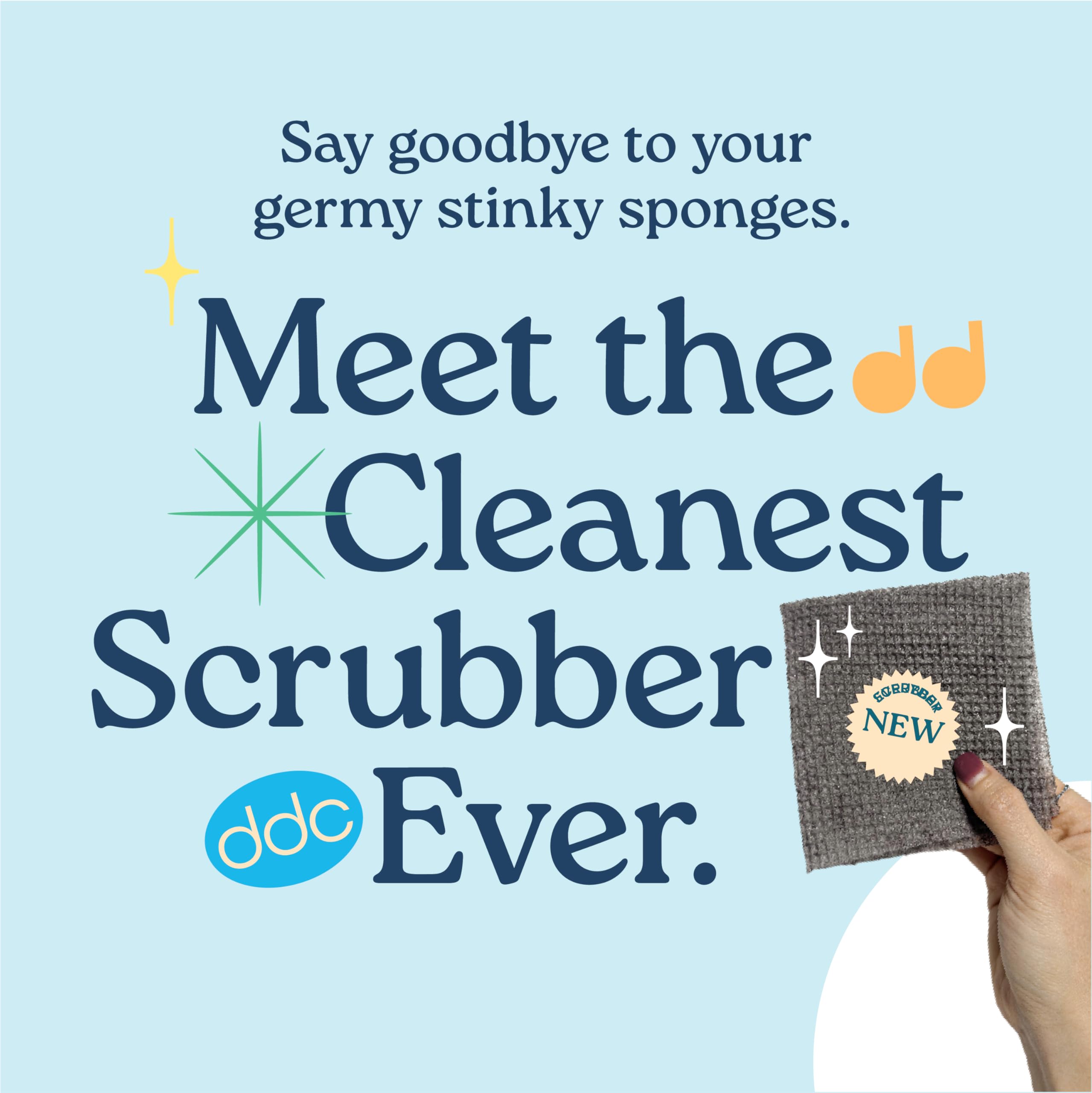 Non-Scratch Dish Scrubber (100 Sheets) - Quick Drying & Odor-Free for Kitchen & Bathroom Cleaning