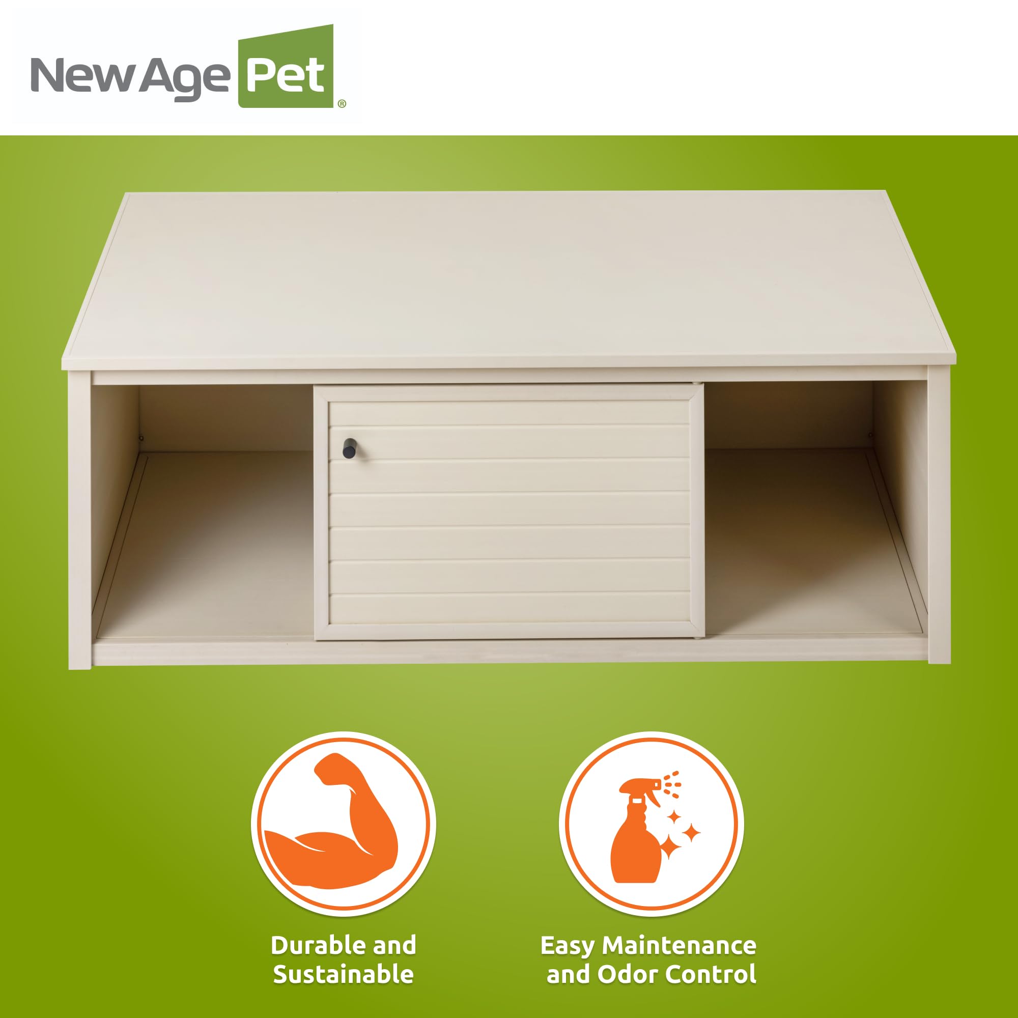 New Age Pet ECOFLEX 48-Inch Lo-Boy Versa Stand - Durable WPC Storage Cabinet for Pet Supplies | Moisture & Odor Resistant | Easy Assembly | Perfect for Reptile Enclosures & Pet Room Organization (Maple)