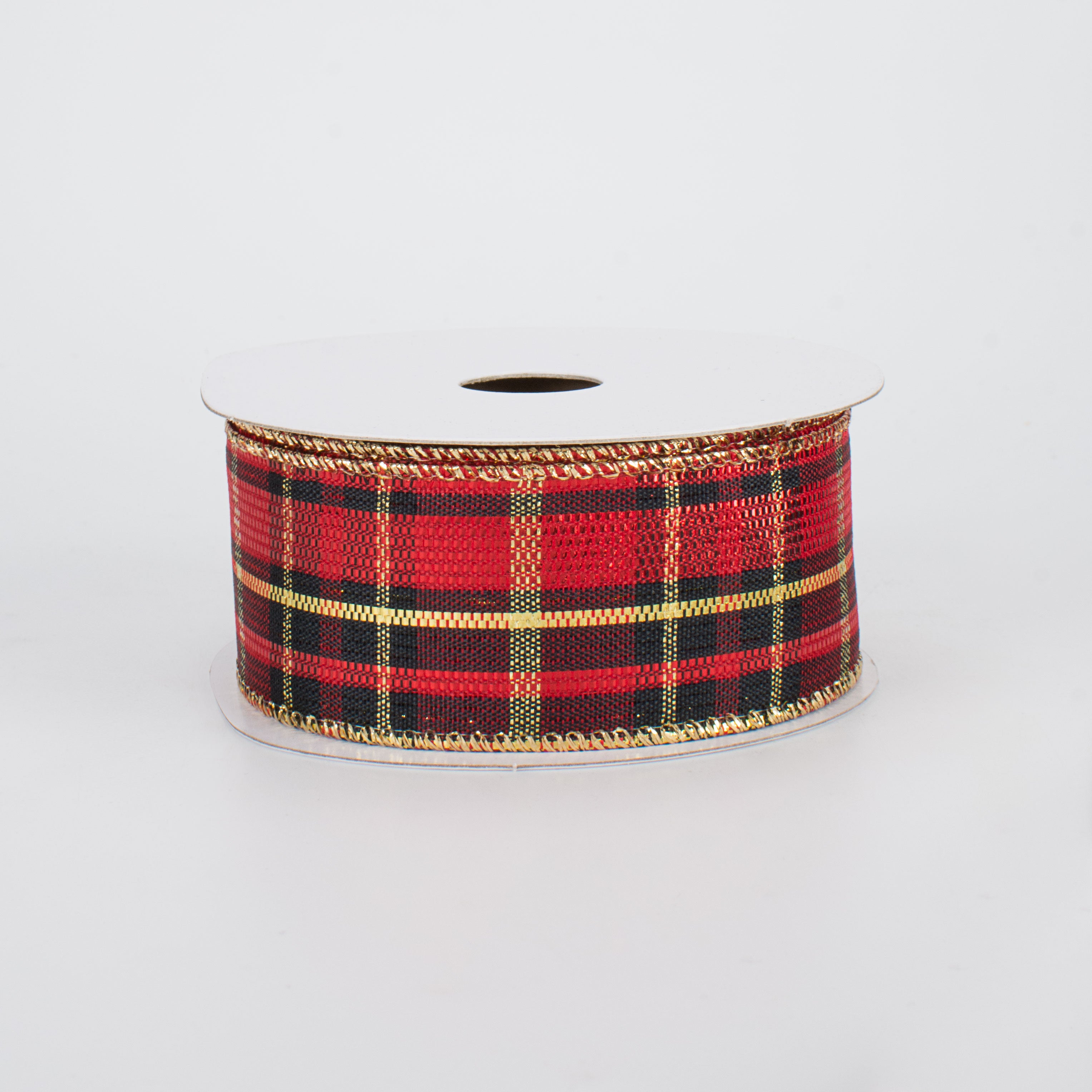1.5 Inch Metallic Tartan Plaid Ribbon - 10 Yards for Christmas Nutcracker Decorations, Gift Wrapping, and DIY Crafts