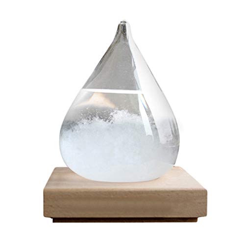 ZAMTAC Creative Desktop Storm Glass Weather Predictor - Water Drop Barometer Bottle for Home & Office Decoration, Unique Gift for Weather Enthusiasts (Style 4) | Perfect for Weather Monitoring, Feng Shui Decor, and Science Education