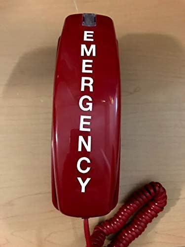 Trim-Style Emergency Off-Hook Hotline Dialer Wall & Desk Phone - Red | Ideal for Offices, Hospitals & Security Rooms