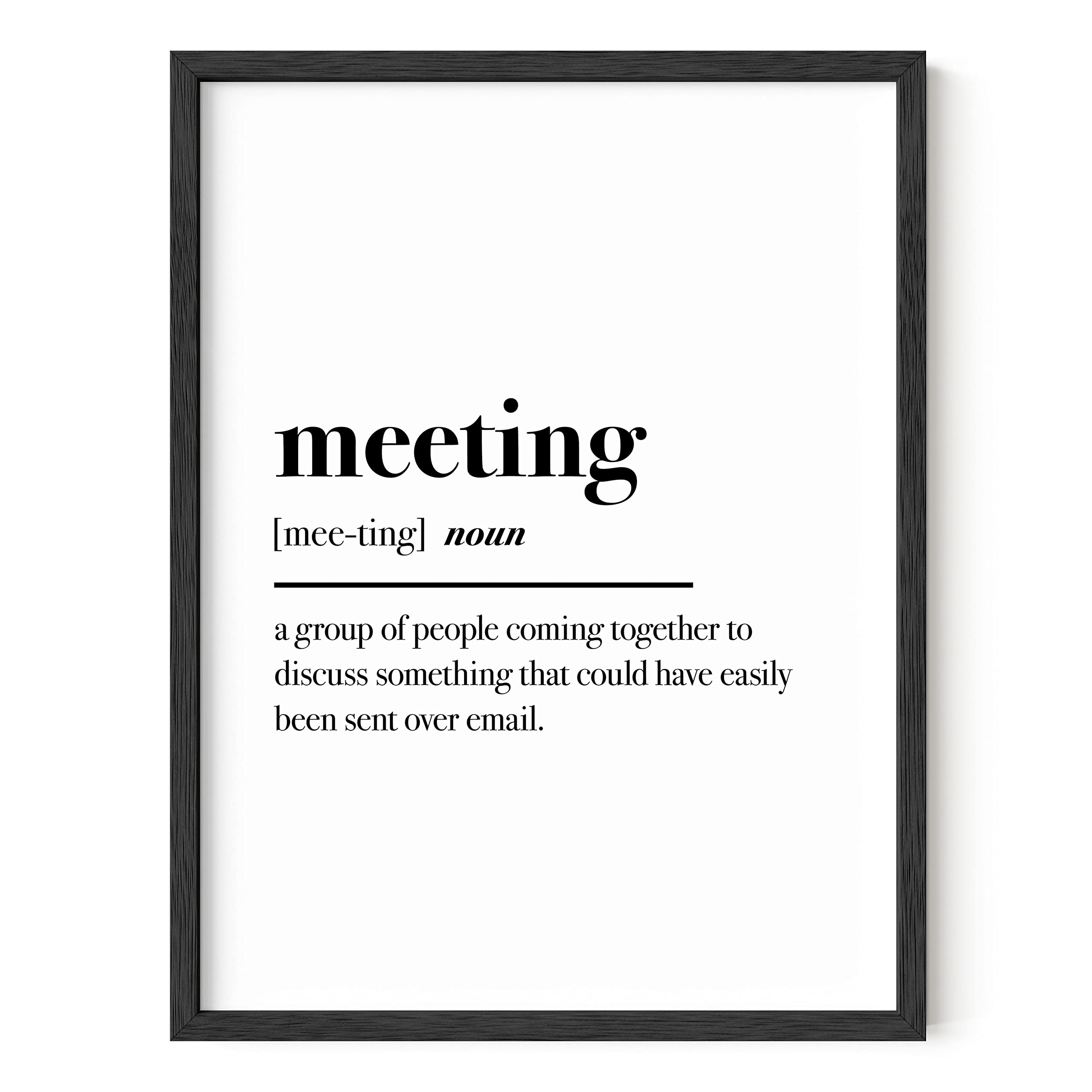 HAUS AND HUES Funny Office Wall Art - 12x16 Home & Cubicle Decor for Work