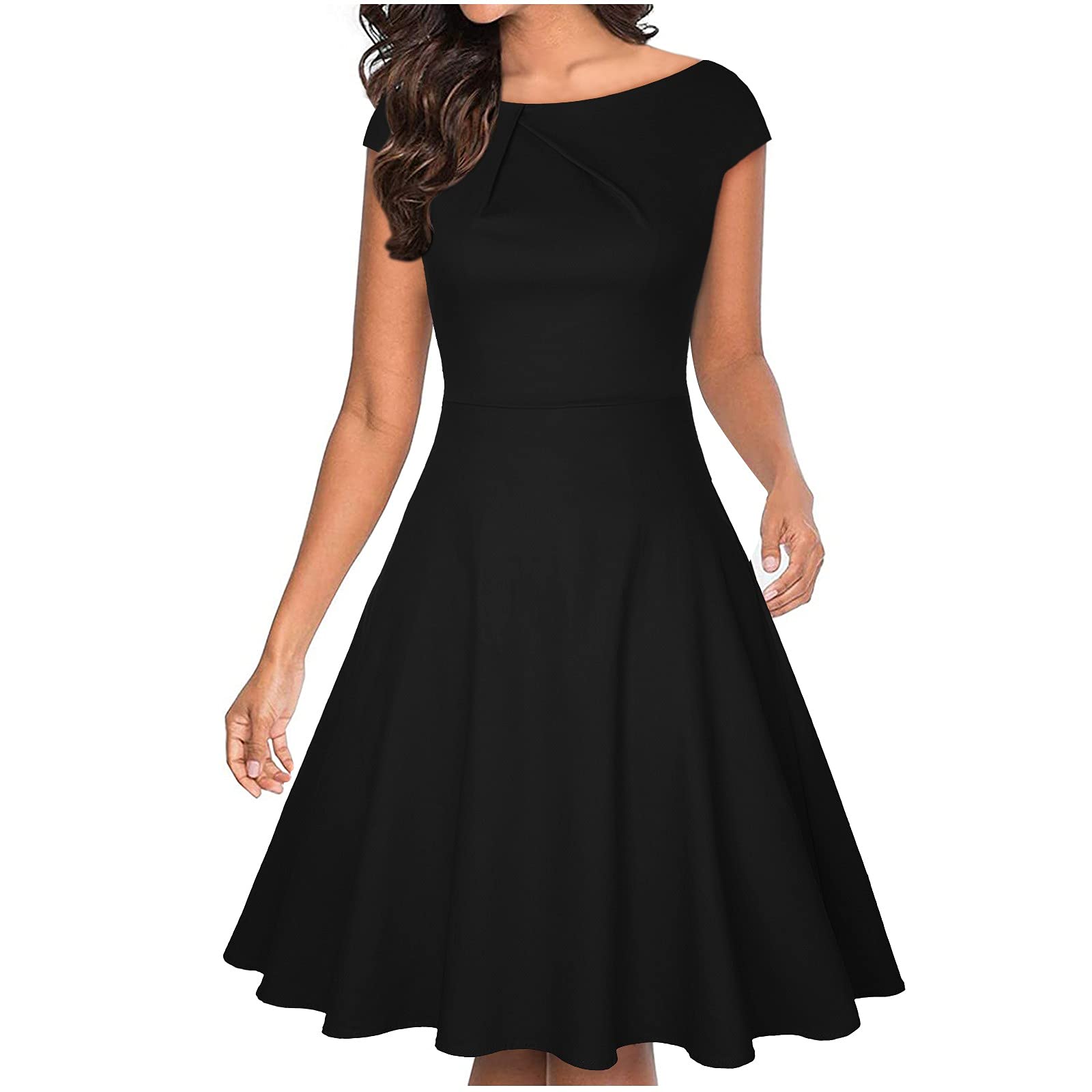Elegant Women's Summer Maxi Dress Short Sleeve A-Line Cocktail Party Wedding Guest Beach Dress Plus Size - Perfect for Outdoor Events, Vacations & Special Occasions