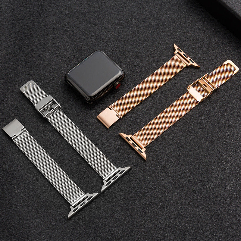Fashionable Milan Mesh Belt Watch Strap for Women & Men - Adjustable Small Waistband Accessory - Perfect for Casual, Office & Formal Wear