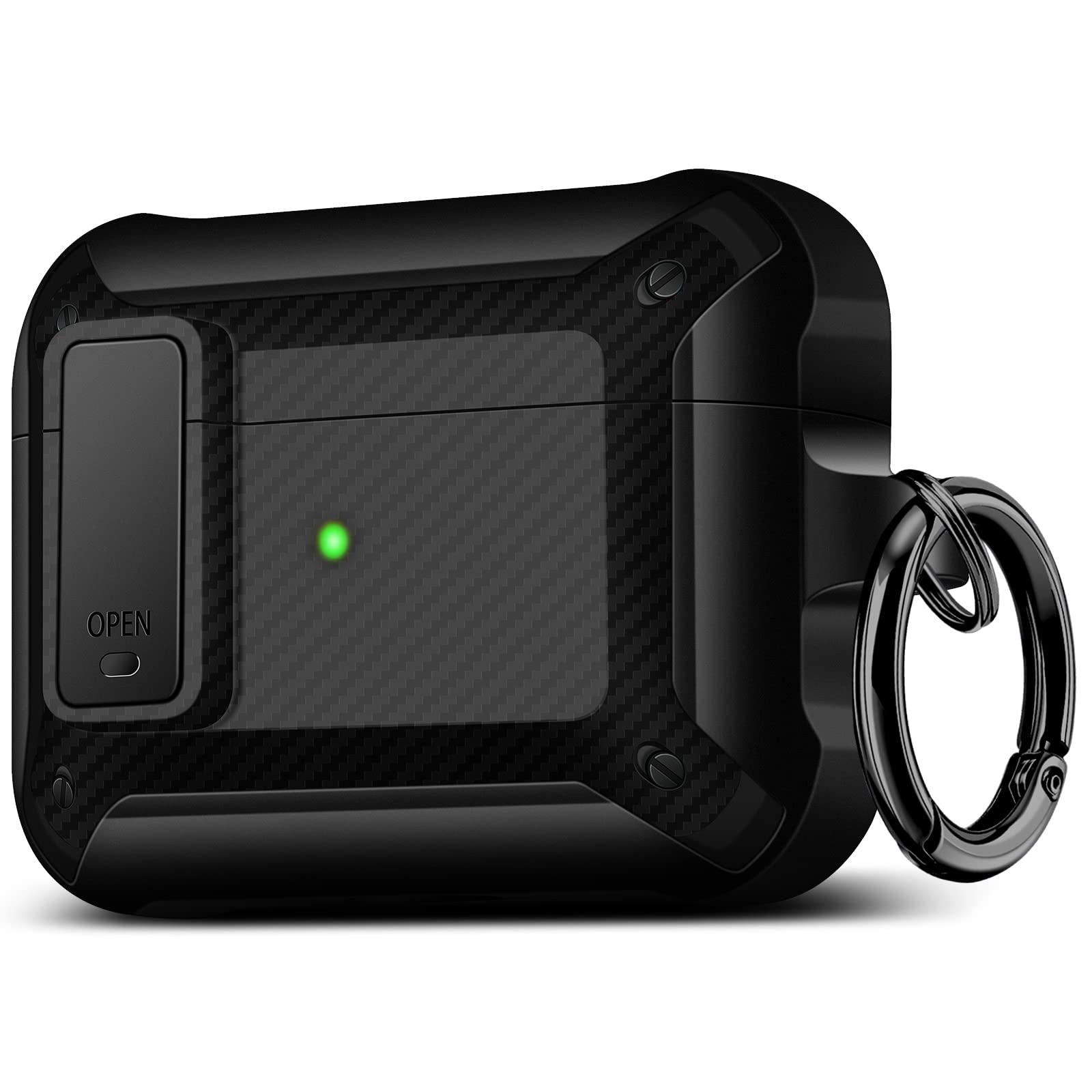 AirPods Pro Case - Military Armor Cover for Men & Women | Secure Lock Protection for Wireless Charging | Travel & Gym Use