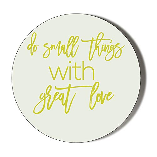 Inspirational Handheld Makeup Mirror with 'Do Small Things With Great Love' Quote - 58mm Compact Travel Mirror for Home, Office & Gifts