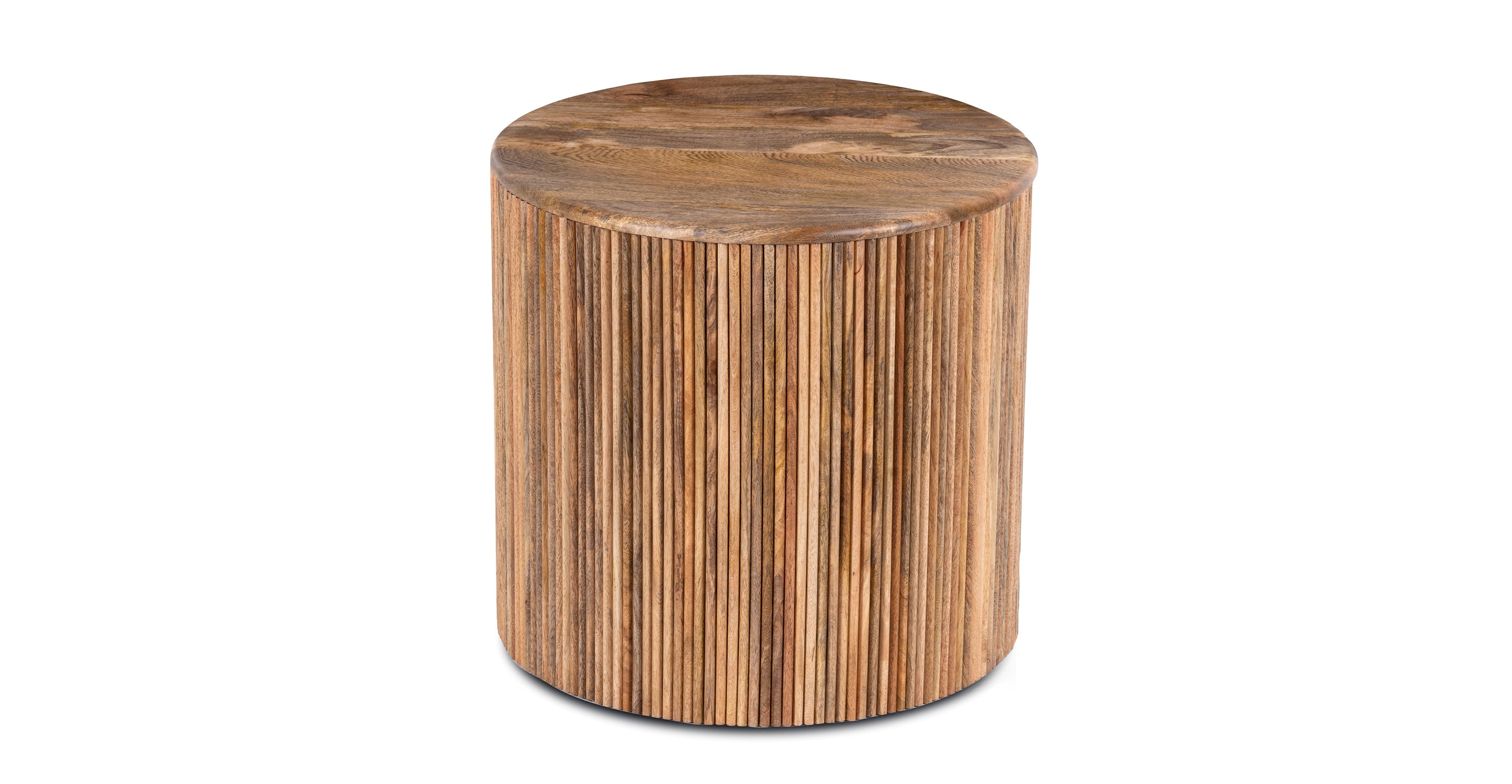 Deja Round Side Table with Storage Shelf - Modern End Table for Living Room, Bedroom & Office - Small Space-Saving Furniture with Hidden Storage Compartment