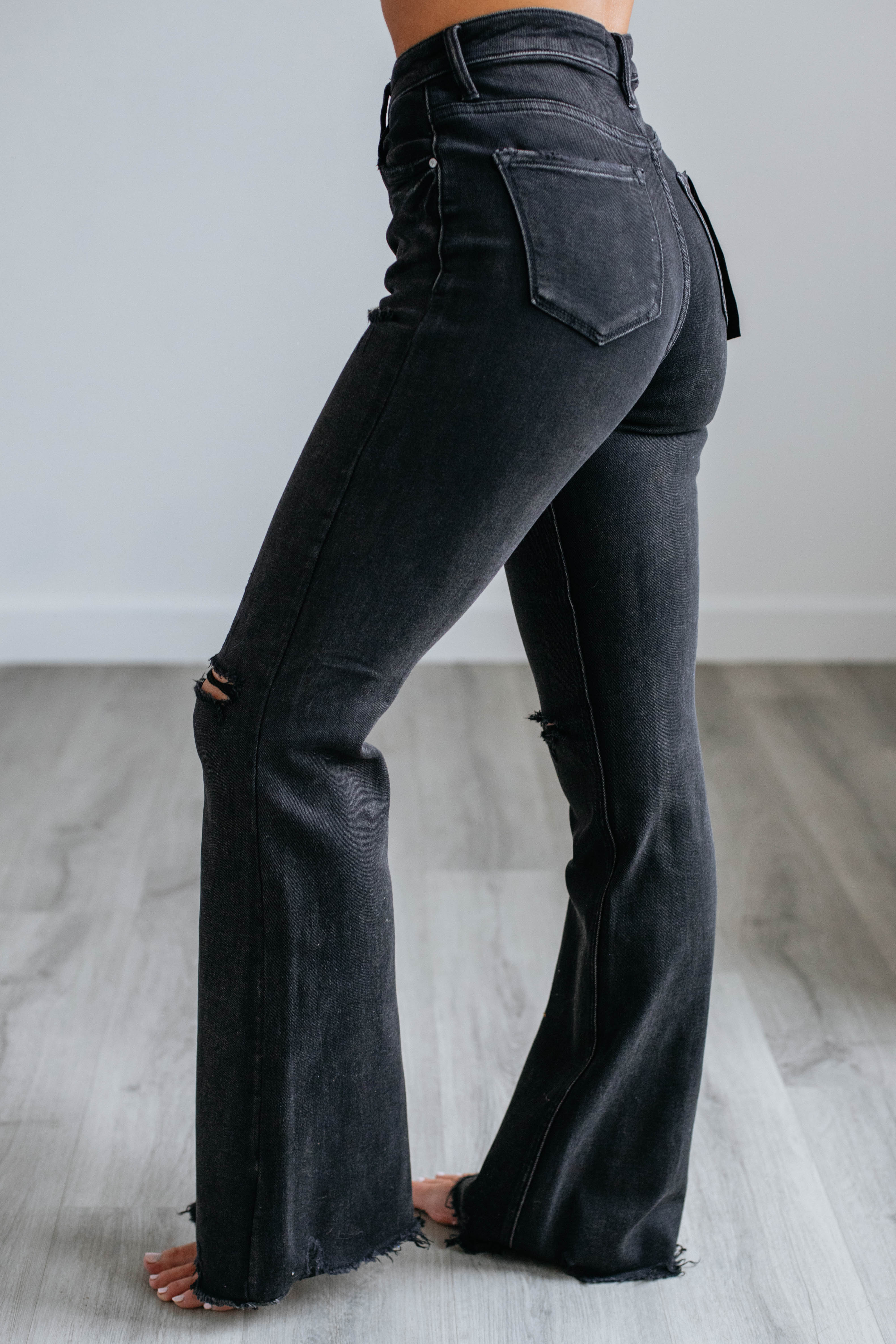 Bentley Risen Black Wash Distressed Denim Jeans for Men - Stylish Slim Fit Stretch Comfort - Perfect for Casual Wear, Night Out & Street Fashion