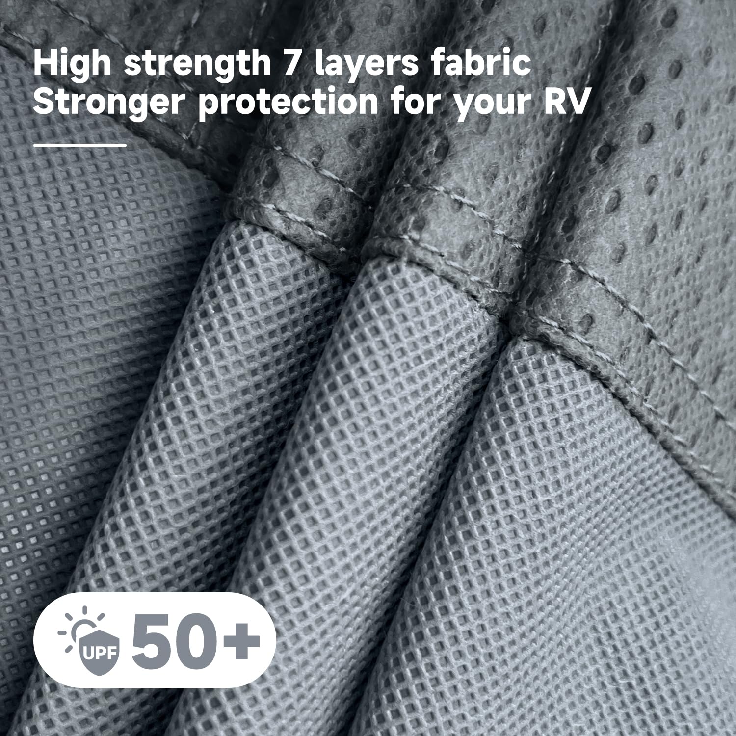 Waterproof & UV-Resistant Pop Up Camper Cover for 14'-16' Trailers - Heavy Duty Windproof Straps | Folding Camper Tent Trailer Protection for Camping, RV Trips & Outdoor Adventures