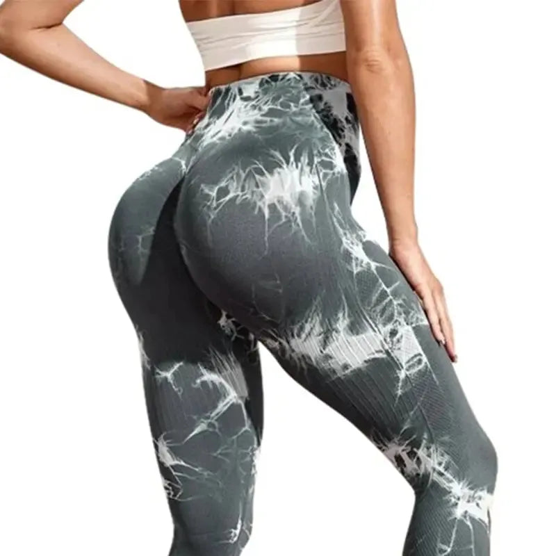2023 Seamless Tie Dye Leggings for Women - Sexy High Waist Yoga Pants, Gym Workout Leggings with Push Up Effect | Perfect for Fitness, Running & Lounge Wear