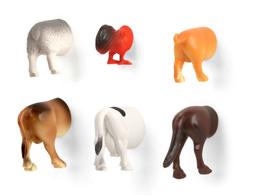 Funny Farm Animal Butt Magnets - Cow, Pig, Sheep & Horse Fridge Magnets for Kitchen Decor, Office Fun & Gag Gifts - Perfect for Whiteboards, Lockers & Refrigerators