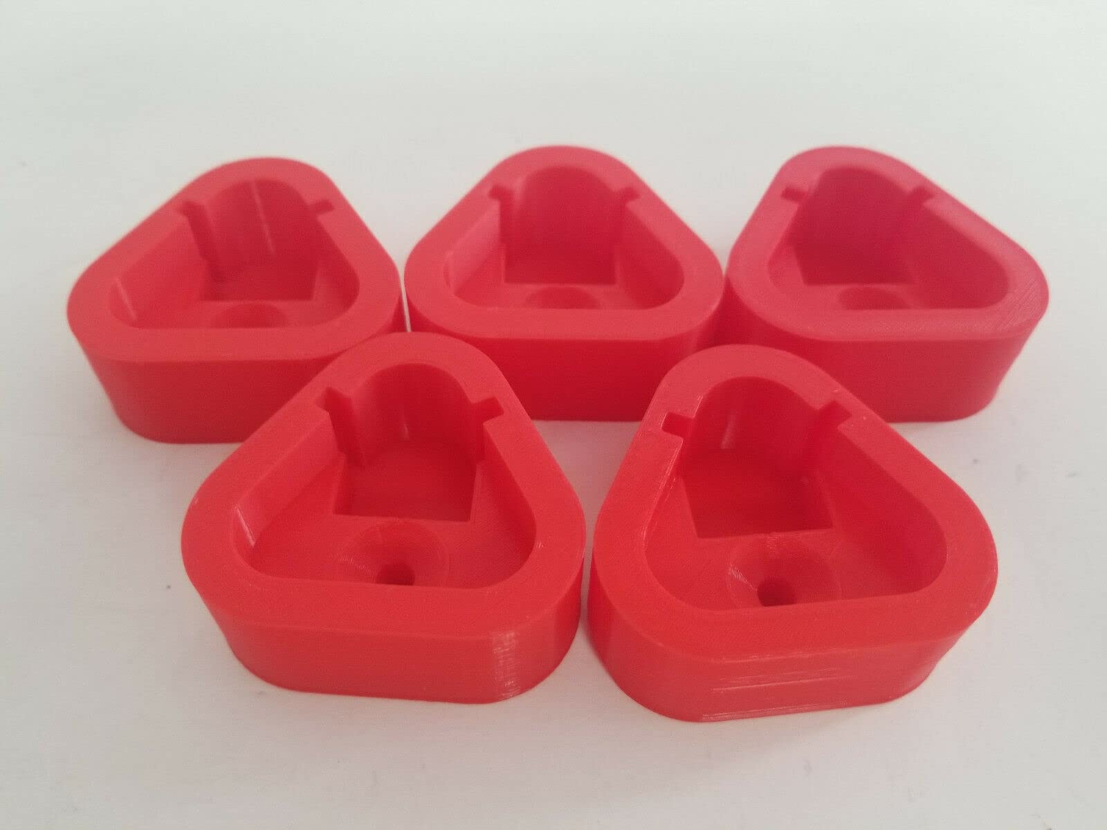 5 Pack Red Battery Holders Mounts for Milwaukee M12 Batteries - Secure Storage & Easy Access for Power Tools, DIY Projects, and Workshop Organization