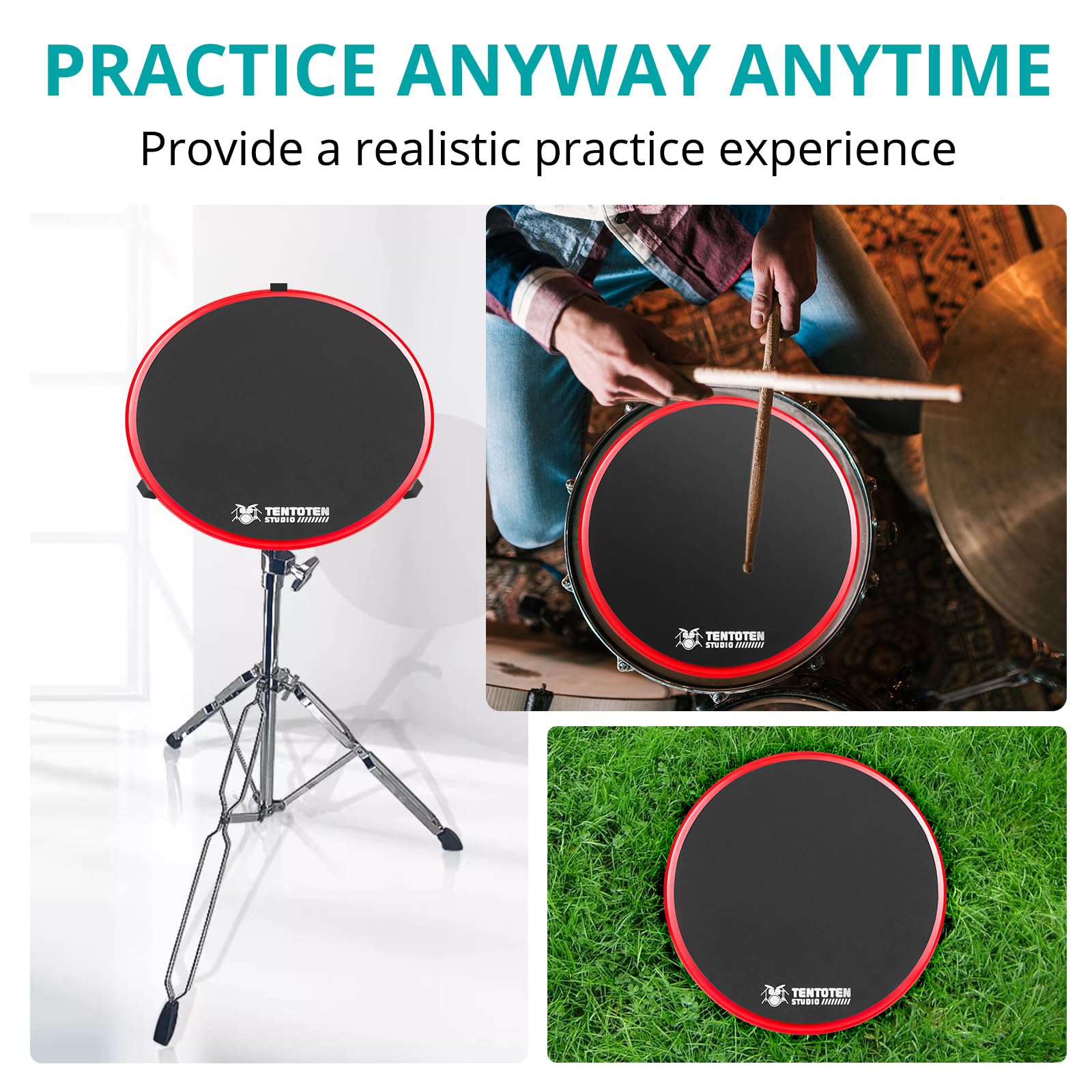 11 Inch 2-Sided Drum Practice Pad - 0.4
