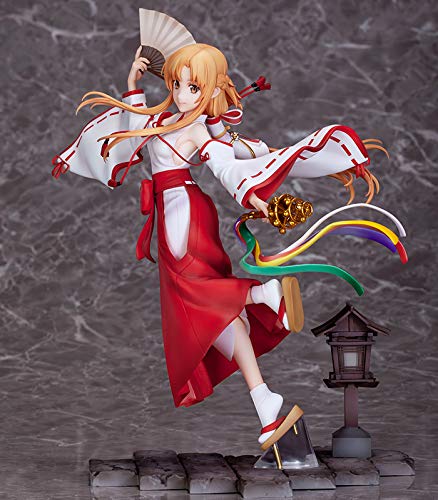Sword Art Online Alicization War of Underworld Asuna Miko Version 1/7 Scale PVC Anime Figure - Perfect for Anime Collections, Gaming Room Decor, and SAO Fans Display