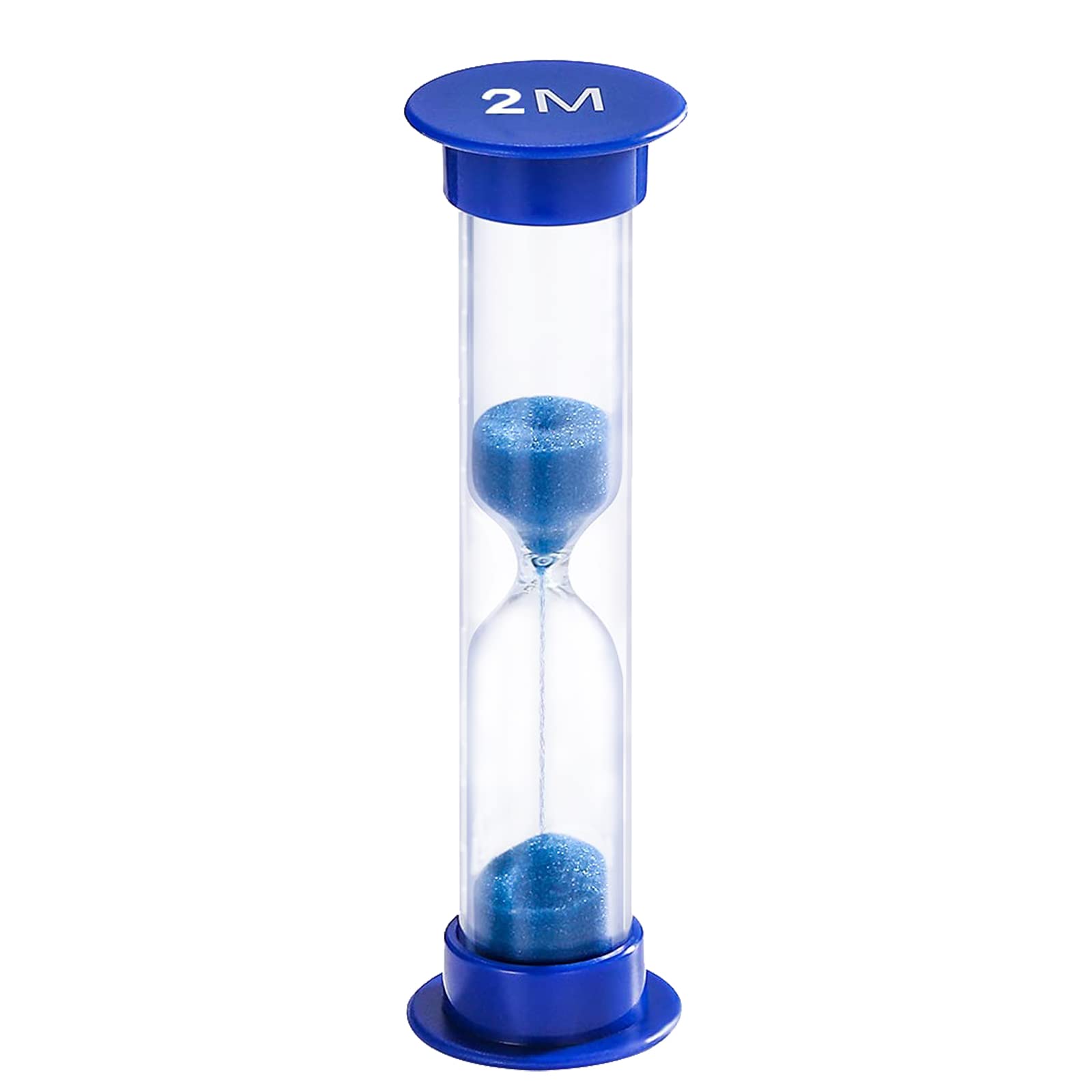 2 Minute Colorful Plastic Sand Timer for Kids - Blue Hourglass Sand Clock for Games, Classroom, Toothbrush Timer & Learning Activities - Fun Educational Tool for Time Management