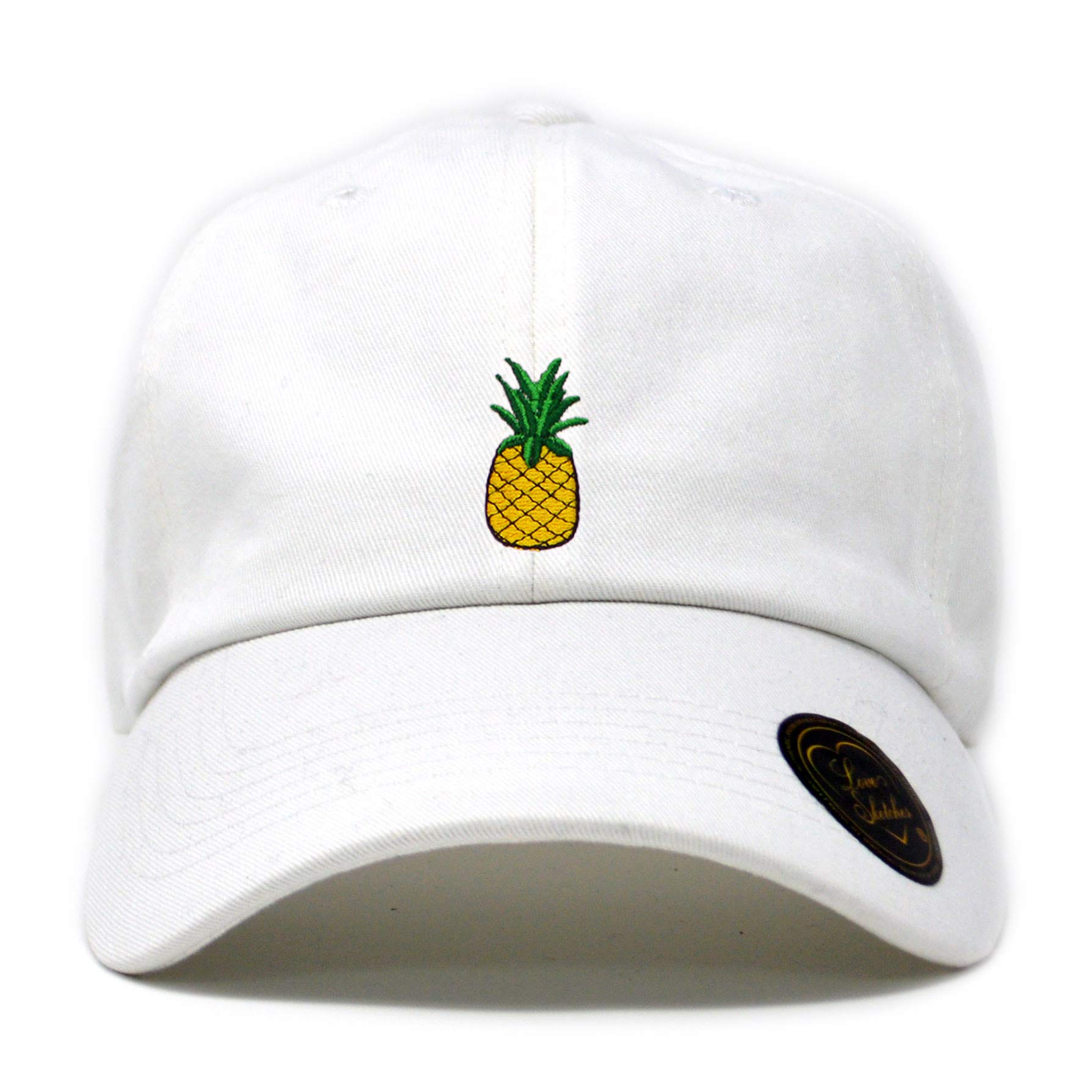 Pineapple Embroidered Classic Polo Style Baseball Cap - Low Profile Dad Hat for Men & Women | Perfect for Summer Outfits, Beach Vacations and Casual Wear